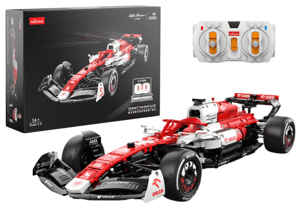 Mamido RASTAR Auto na dálkové ovládání RC Alfa Romeo Bolid F1 1:8 Rastar červené