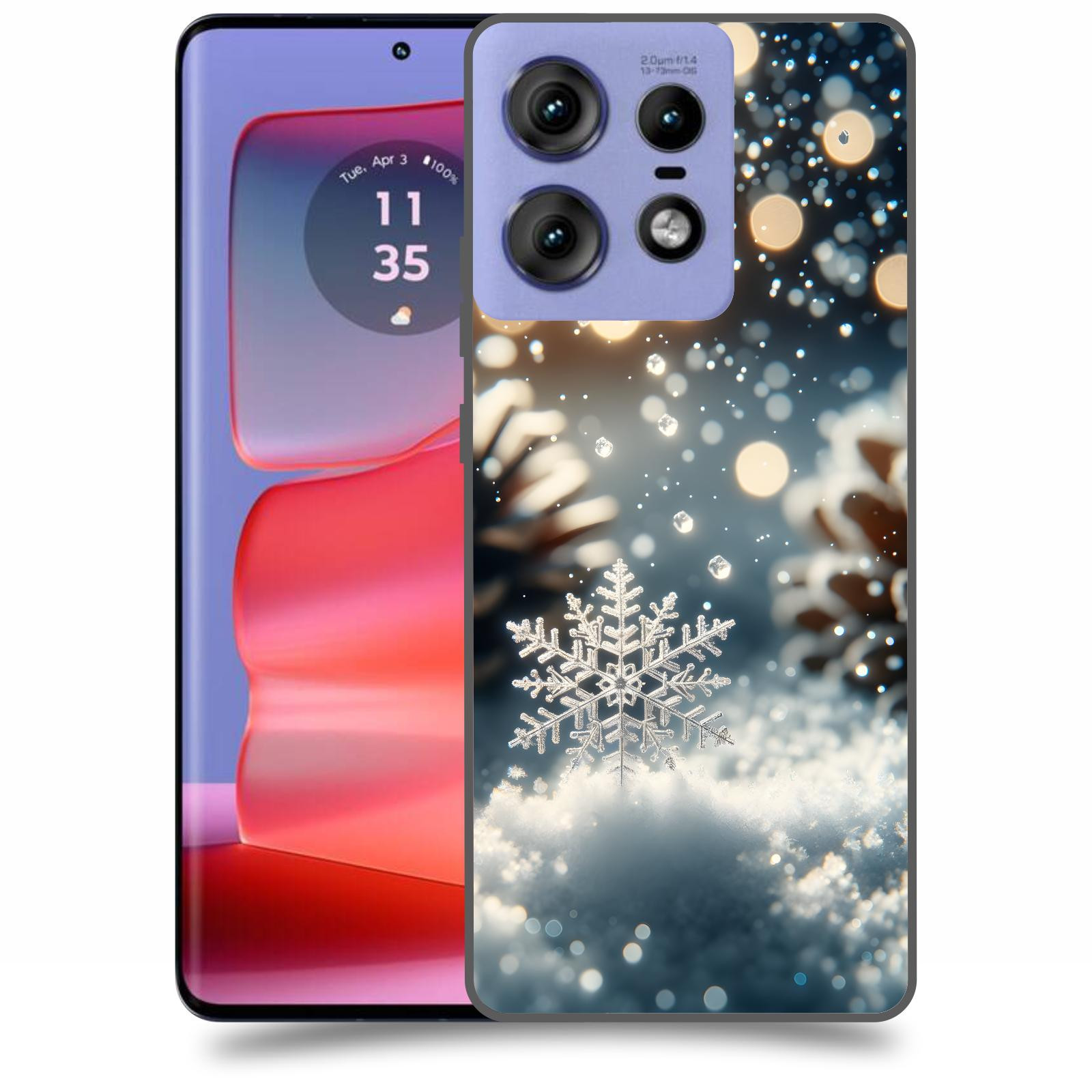 ACOVER Kryt na mobil Motorola Edge 50 Pro - Vločka