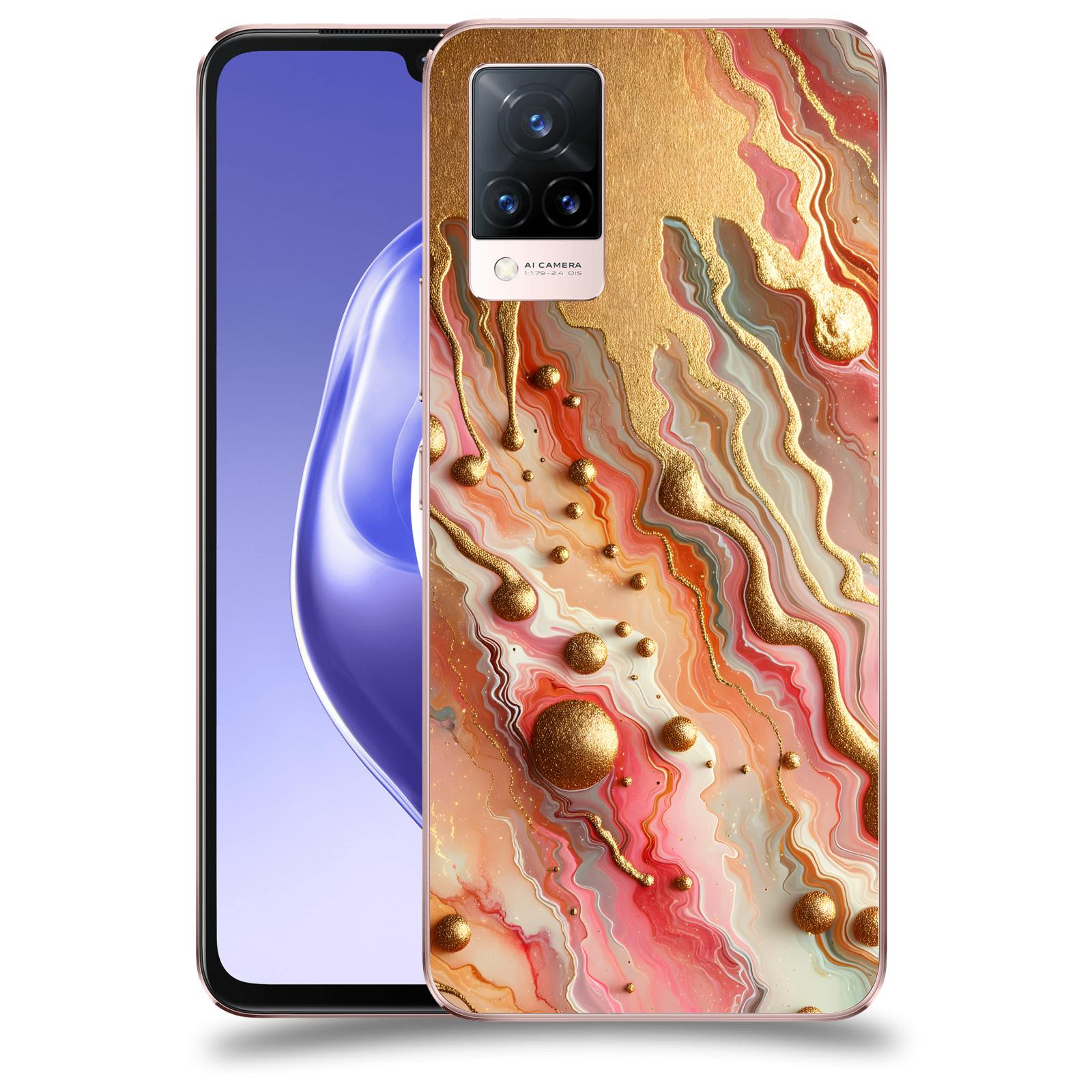 ACOVER Kryt na mobil Vivo V21 5G - Liquid Gold