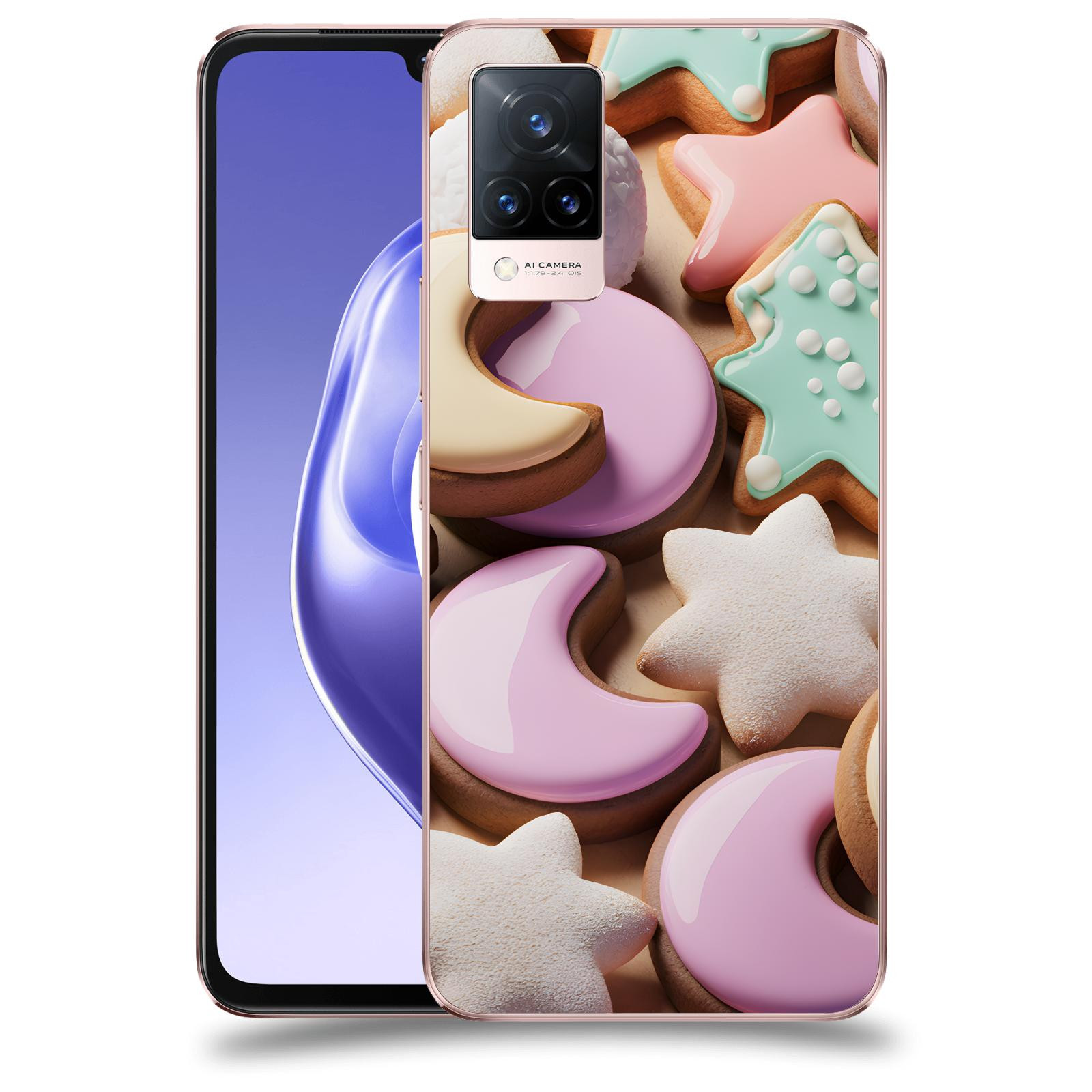 ACOVER Kryt na mobil Vivo V21 5G - Vánoční cukroví