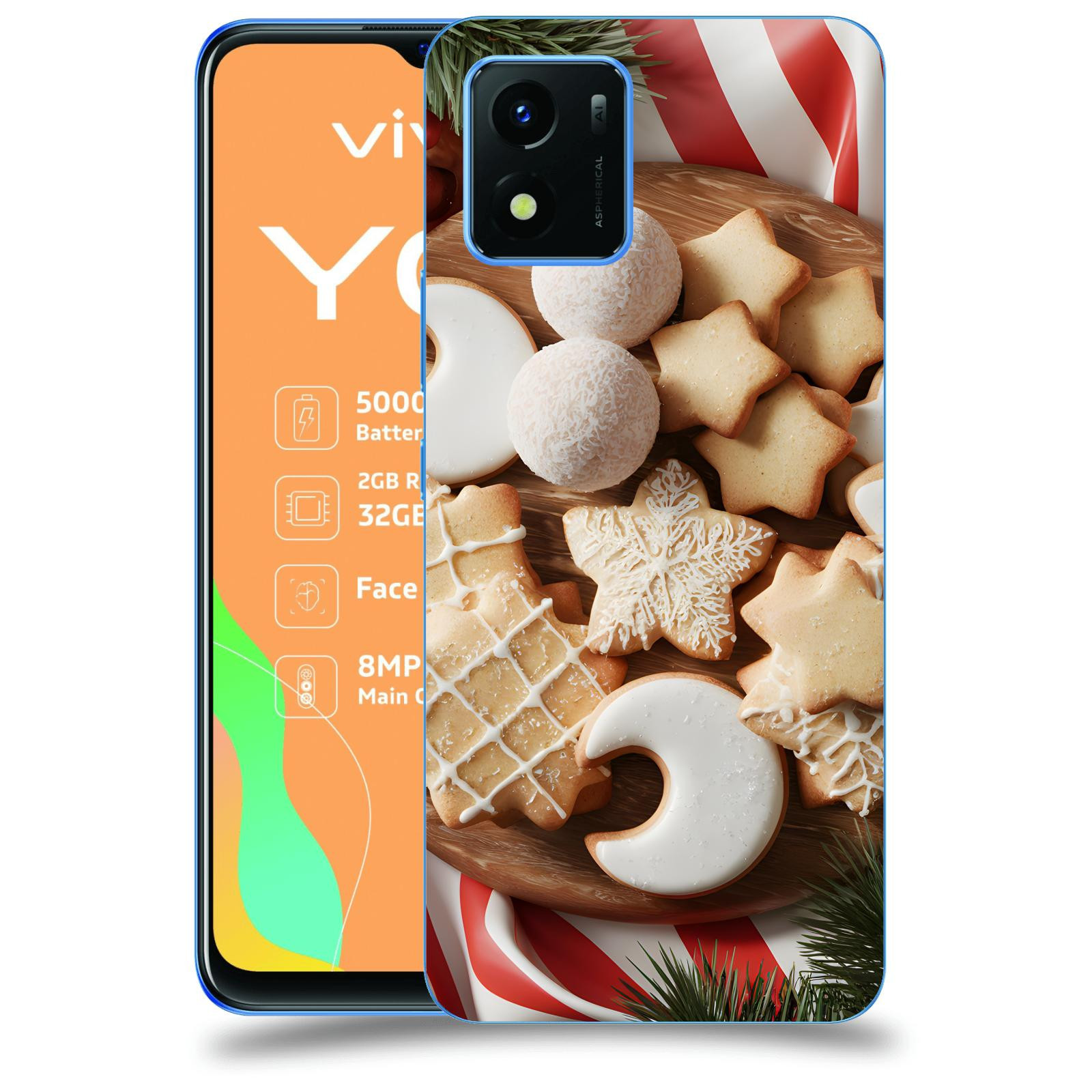 ACOVER Kryt na mobil Vivo Y01 - Vánoční cukroví 2