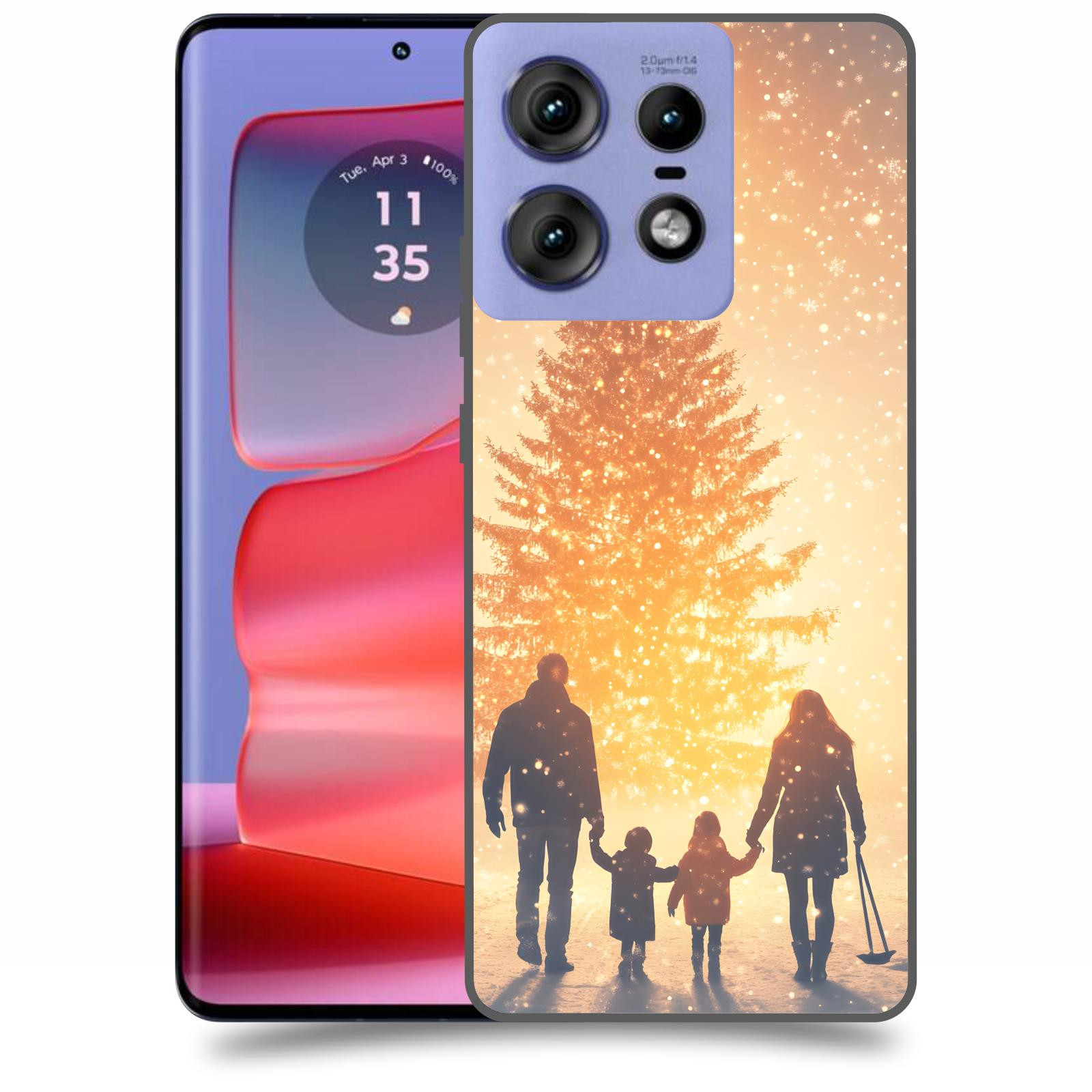 ACOVER Kryt na mobil Motorola Edge 50 Pro - Family at the Christmas tree