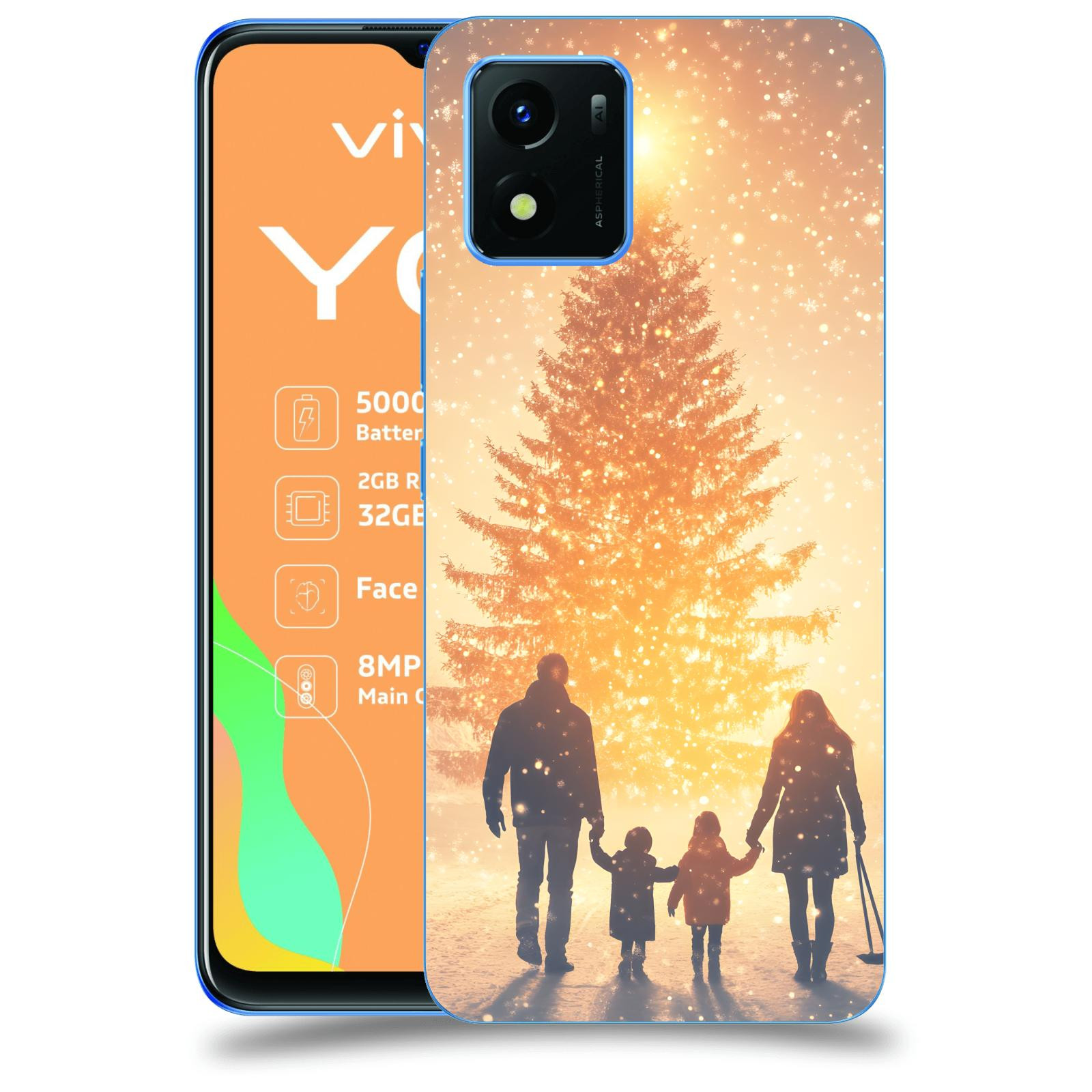 ACOVER Kryt na mobil Vivo Y01 - Family at the Christmas tree