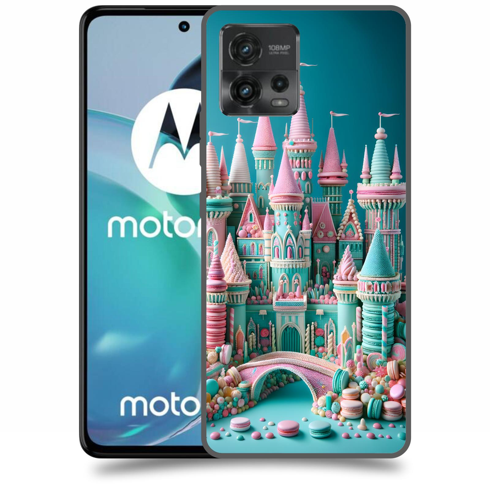 ACOVER Kryt na mobil Motorola Moto G72 - Candy castle 2
