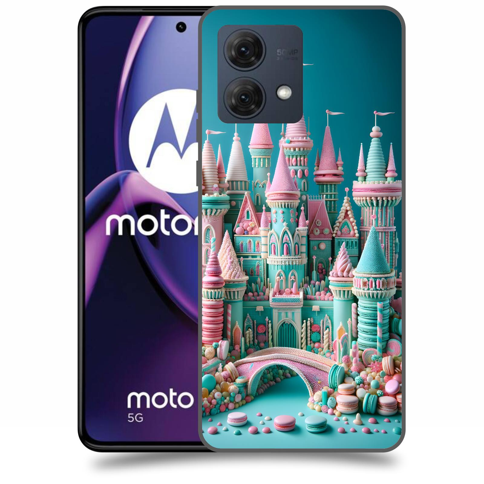 ACOVER Kryt na mobil Motorola Moto G84 5G - Candy castle 2