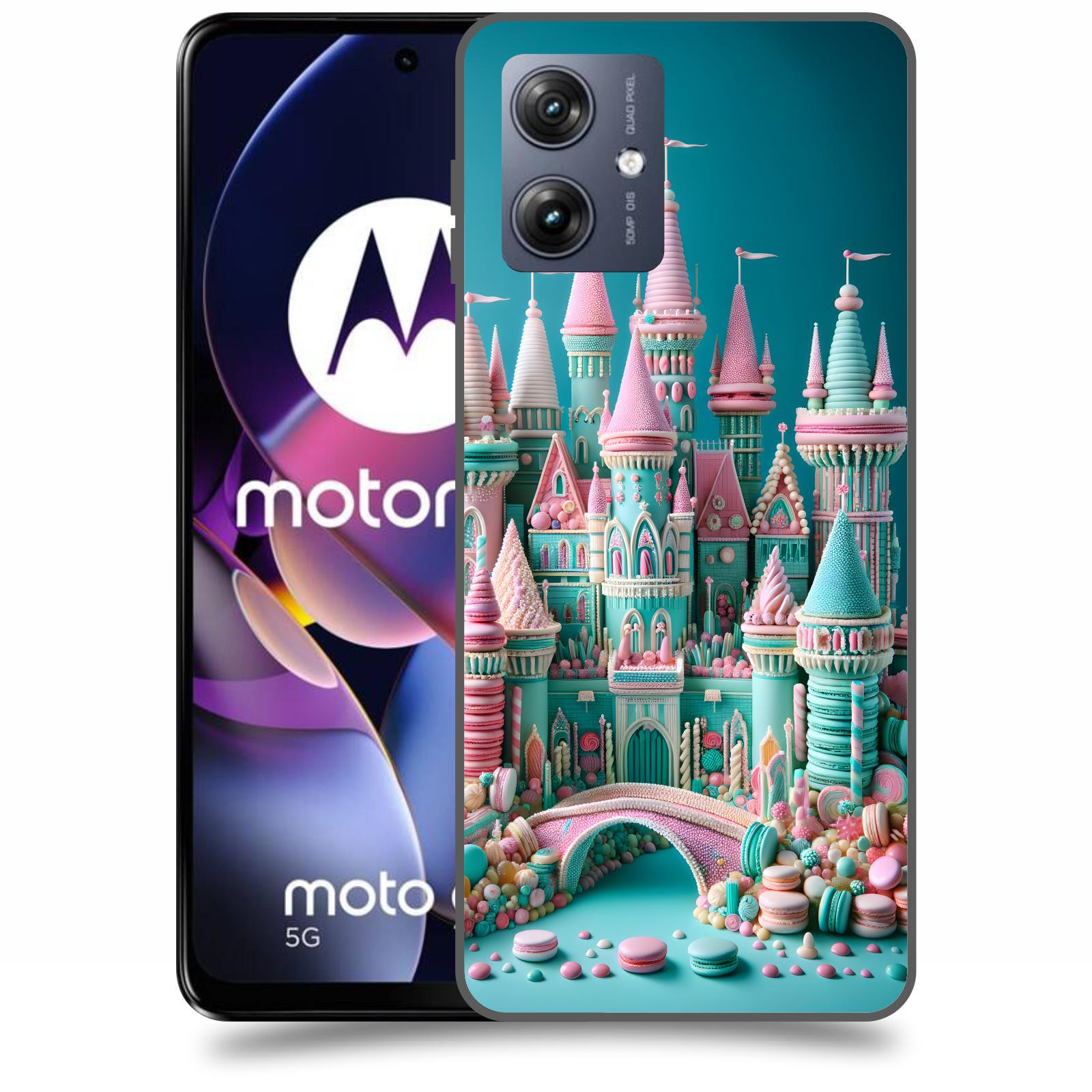 ACOVER Kryt na mobil Motorola Moto G54 5G - Candy castle 2
