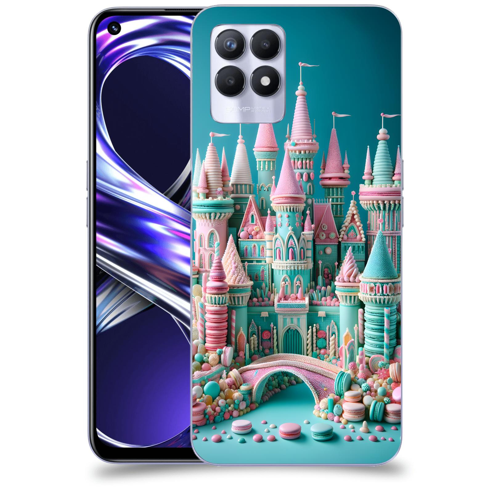 ACOVER Kryt na mobil Realme 8i - Candy castle 2