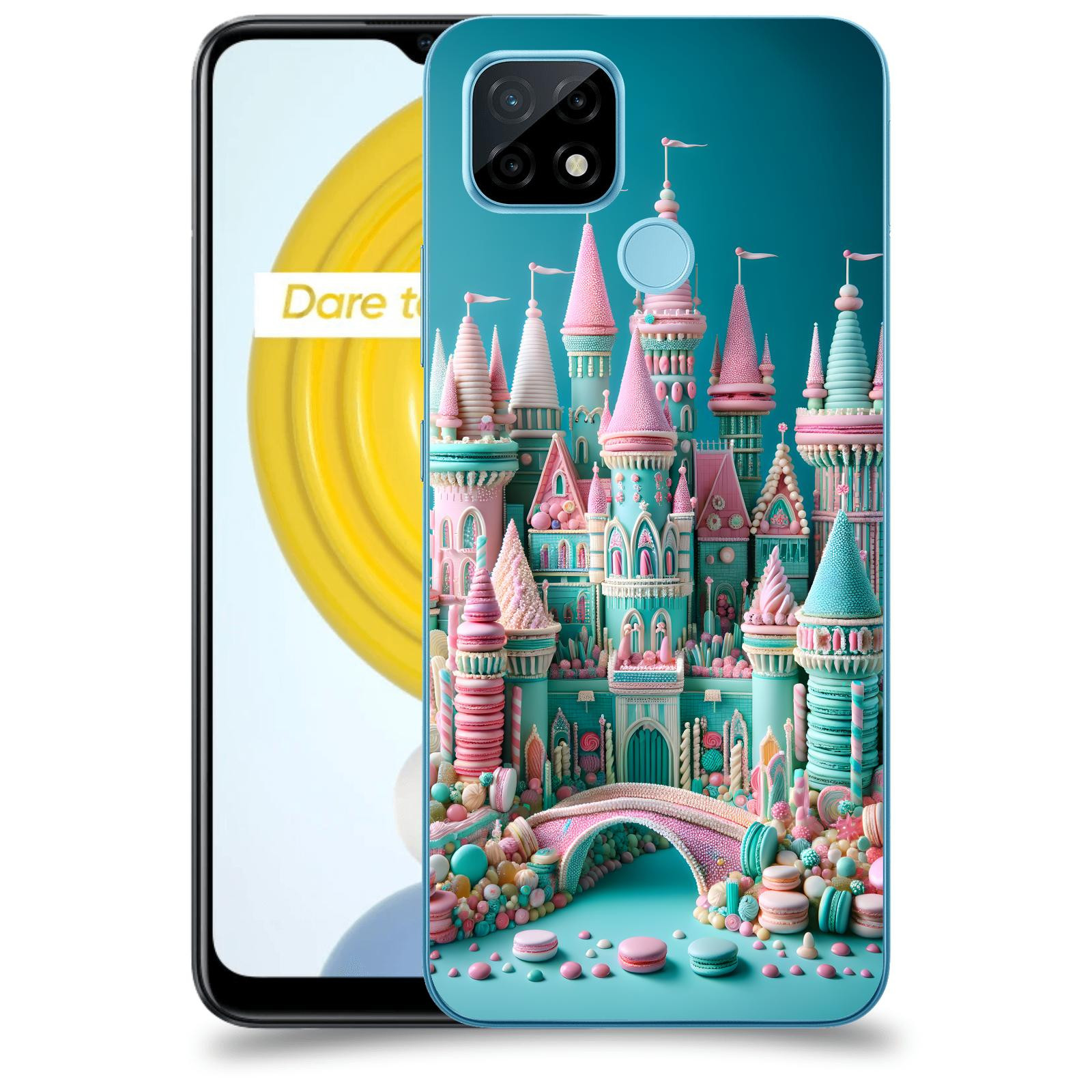ACOVER Kryt na mobil Realme C21 - Candy castle 2