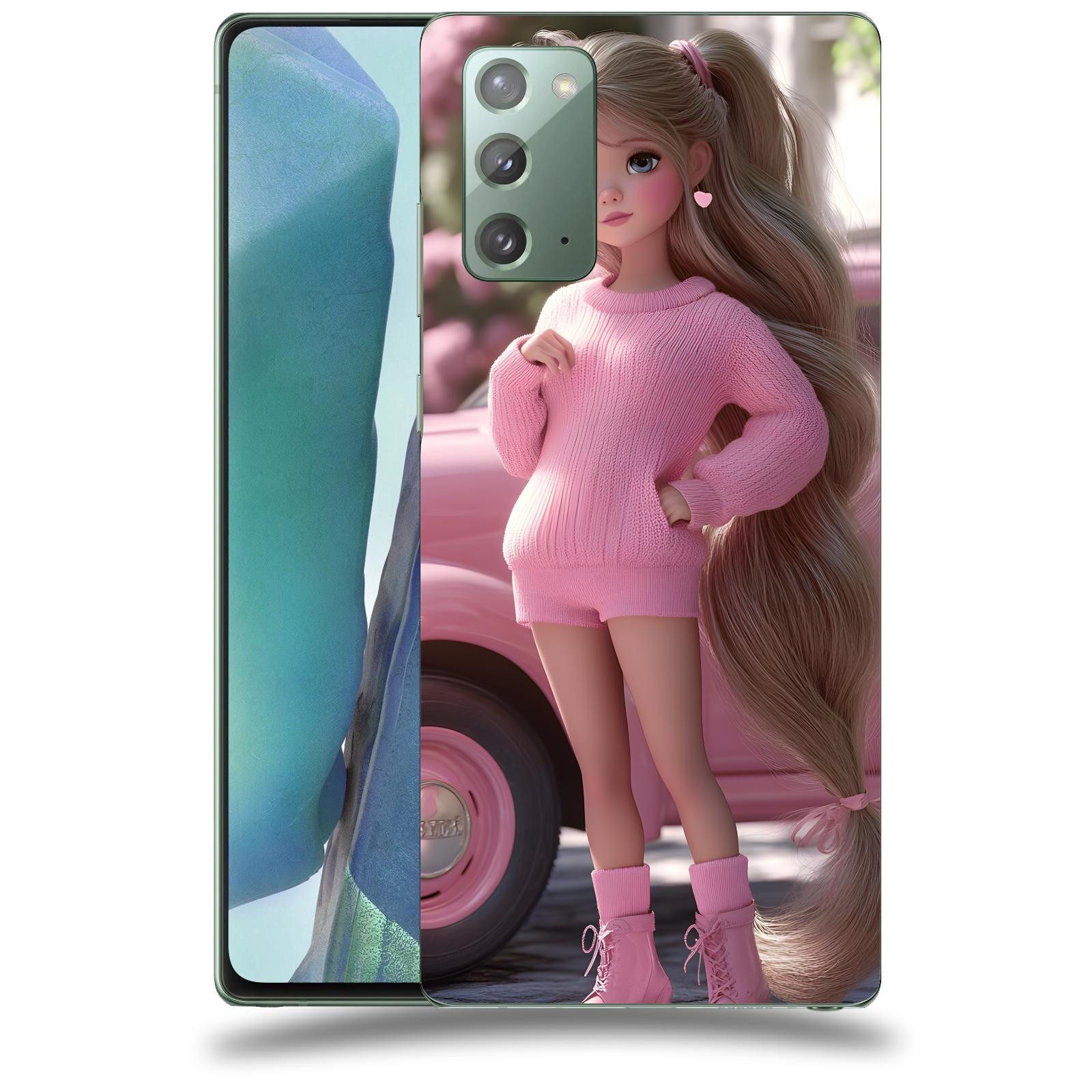 ACOVER Kryt na mobil Samsung Galaxy Note 20 - Girl with pink car