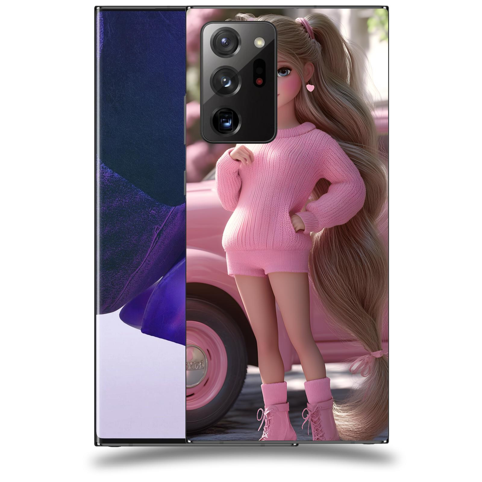 ACOVER Kryt na mobil Samsung Galaxy Note 20 Ultra - Girl with pink car
