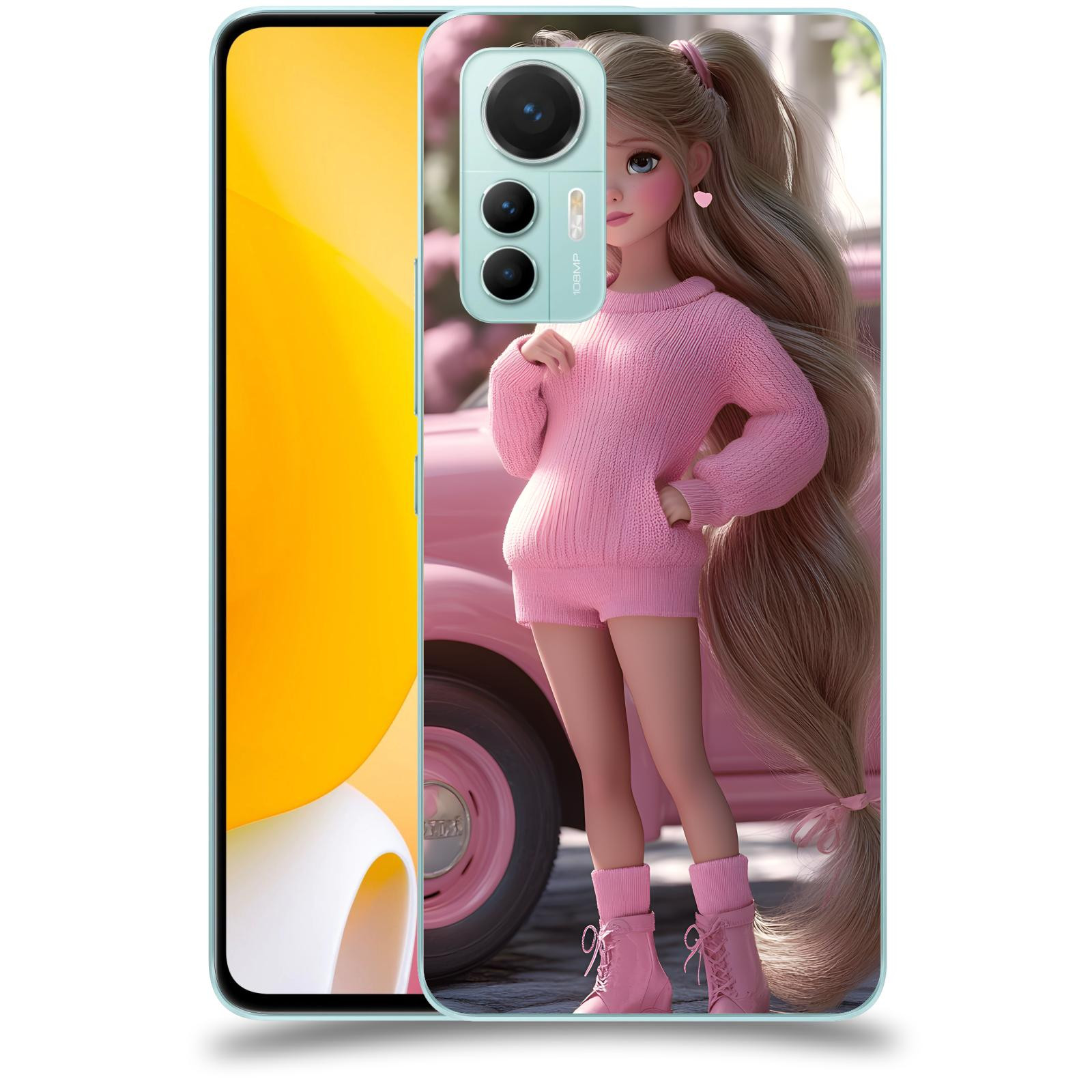 ACOVER Kryt na mobil Xiaomi 12 Lite - Girl with pink car