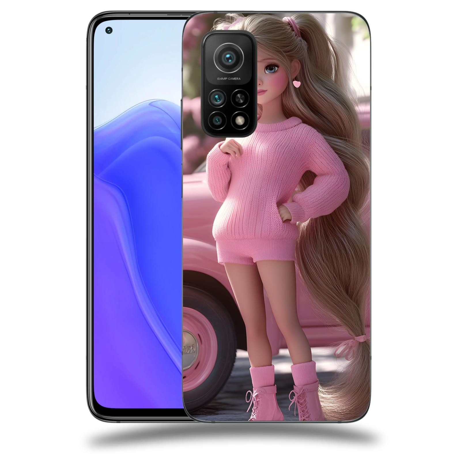 ACOVER Kryt na mobil Xiaomi Mi 10T - Girl with pink car