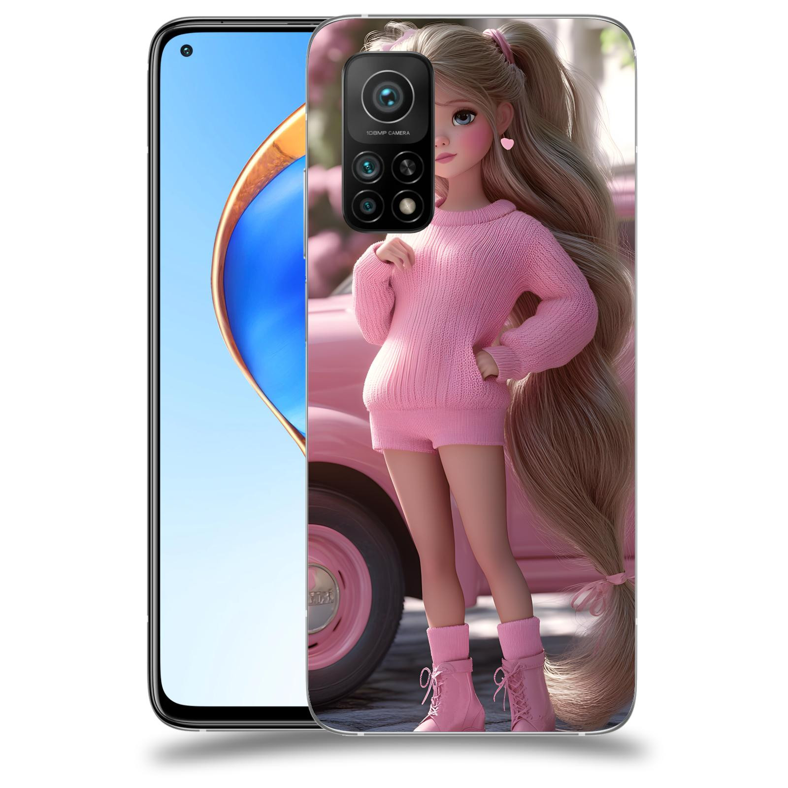 ACOVER Kryt na mobil Xiaomi Mi 10T Pro - Girl with pink car