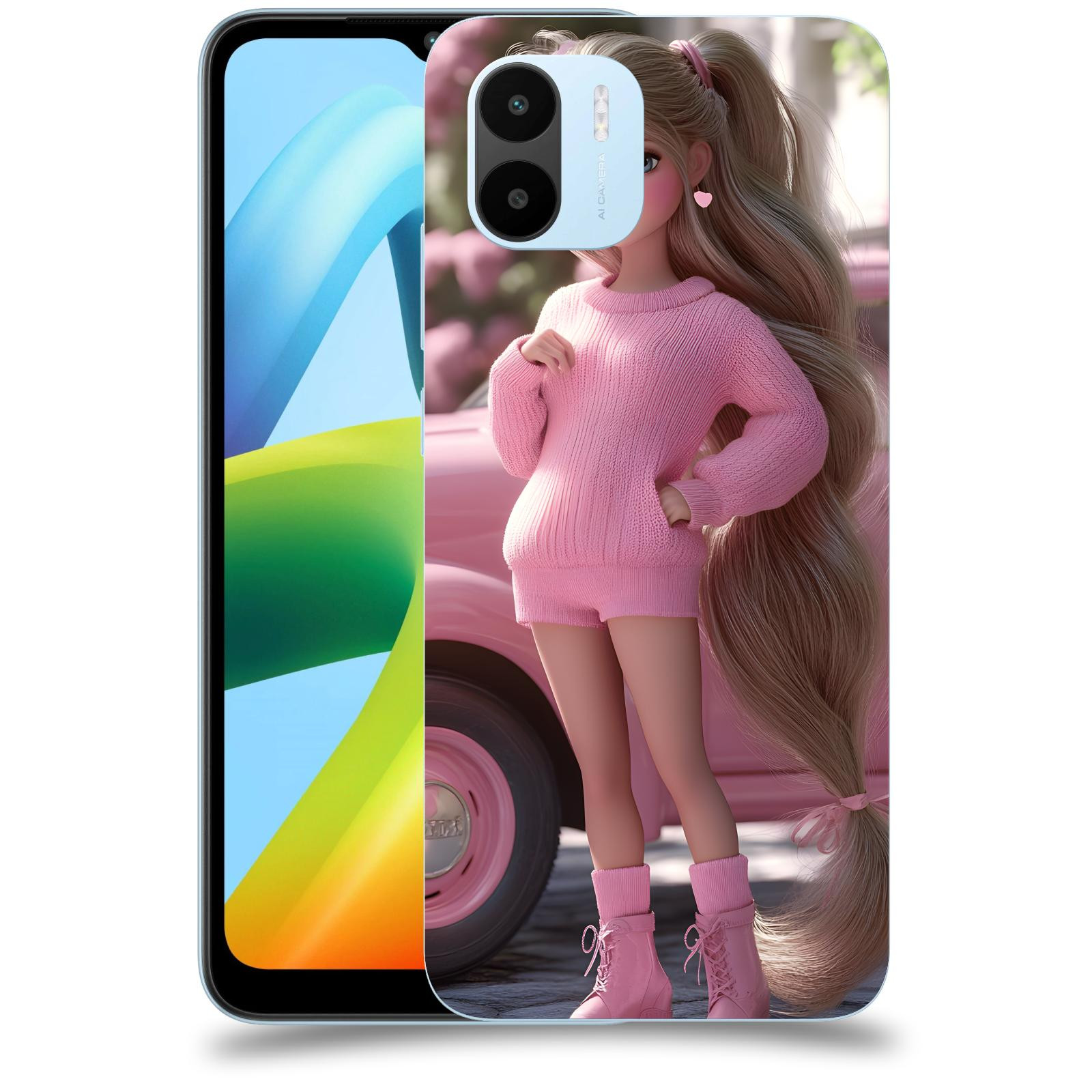 ACOVER Kryt na mobil Xiaomi Redmi A1 - Girl with pink car