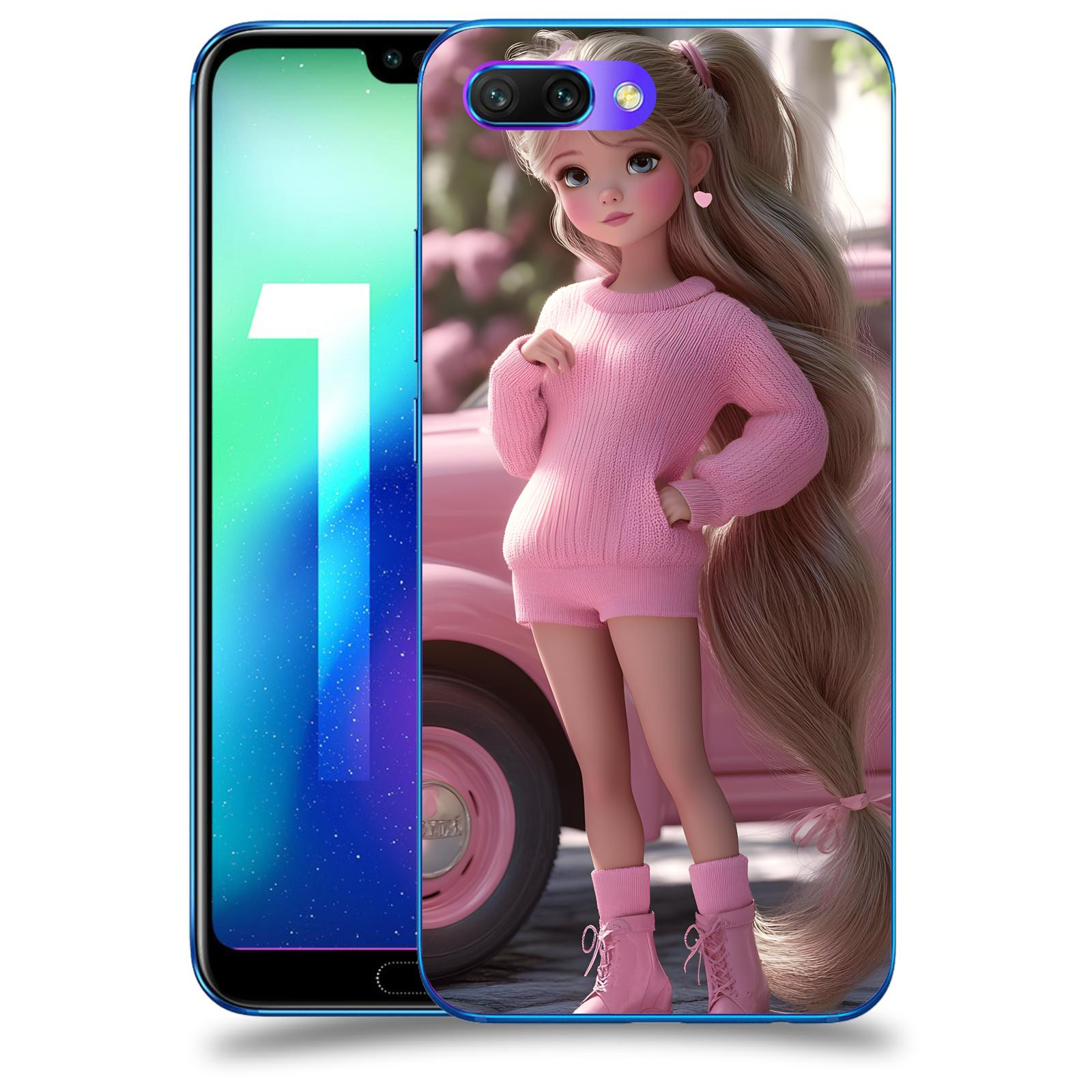 ACOVER Kryt na mobil Honor 10 - Girl with pink car