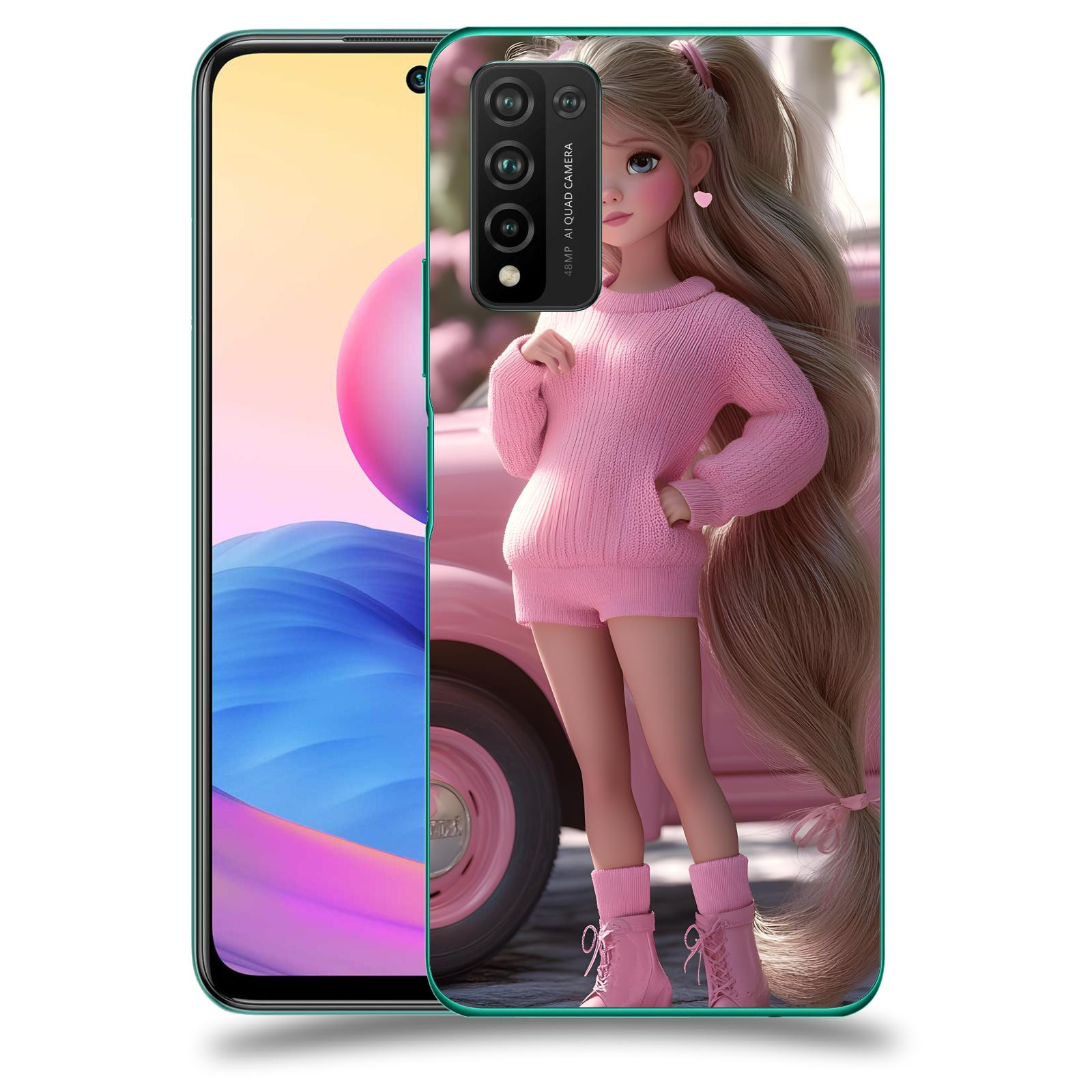 ACOVER Kryt na mobil Honor 10X Lite - Girl with pink car