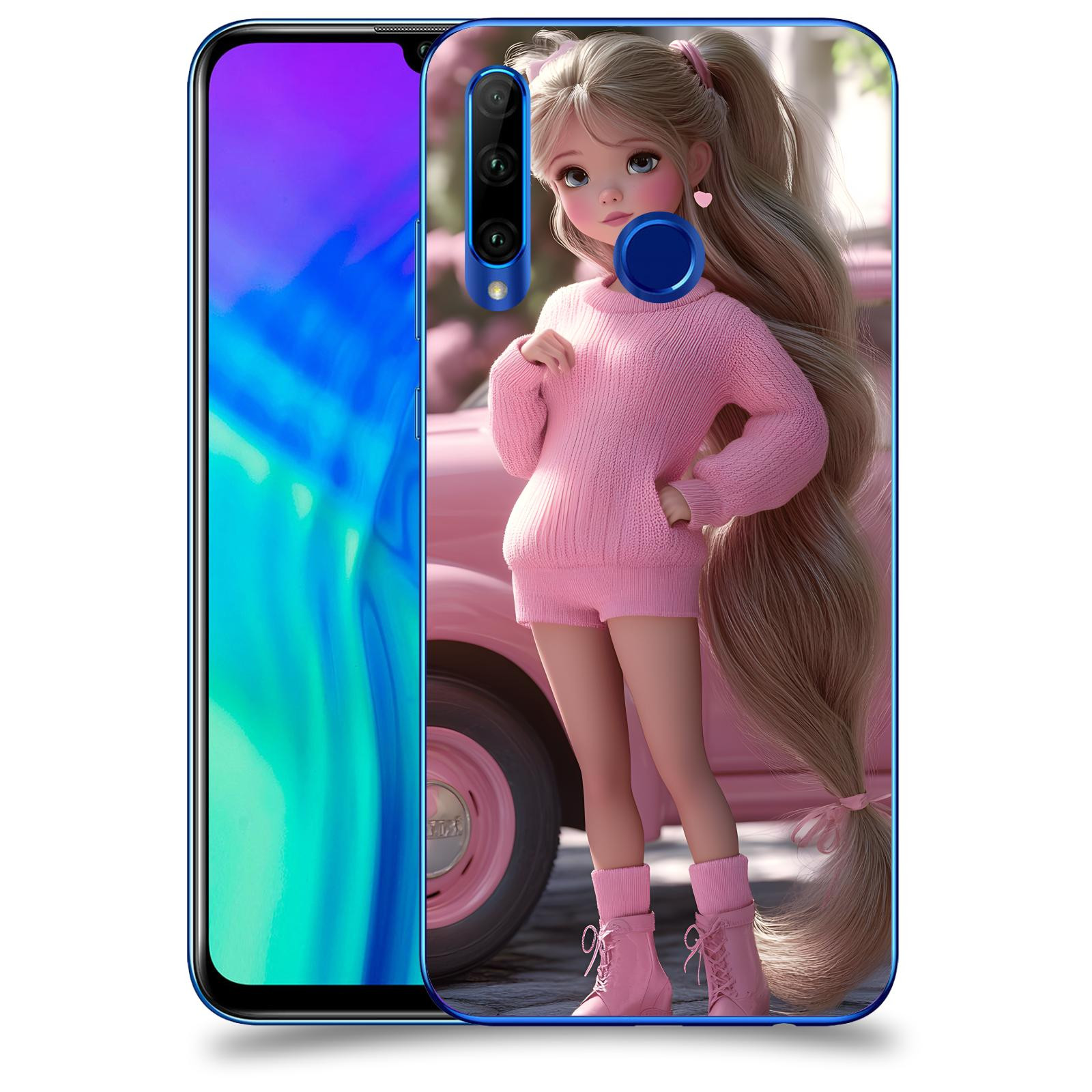 ACOVER Kryt na mobil Honor 20 Lite - Girl with pink car