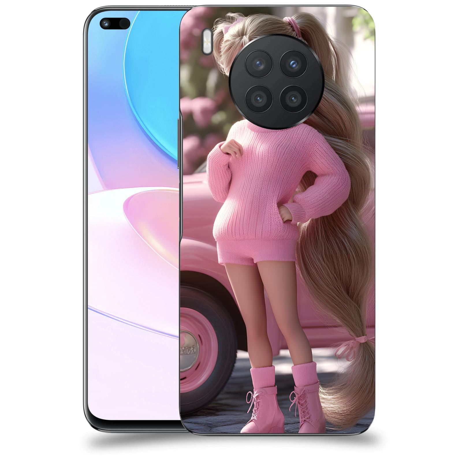ACOVER Kryt na mobil Honor 50 Lite - Girl with pink car