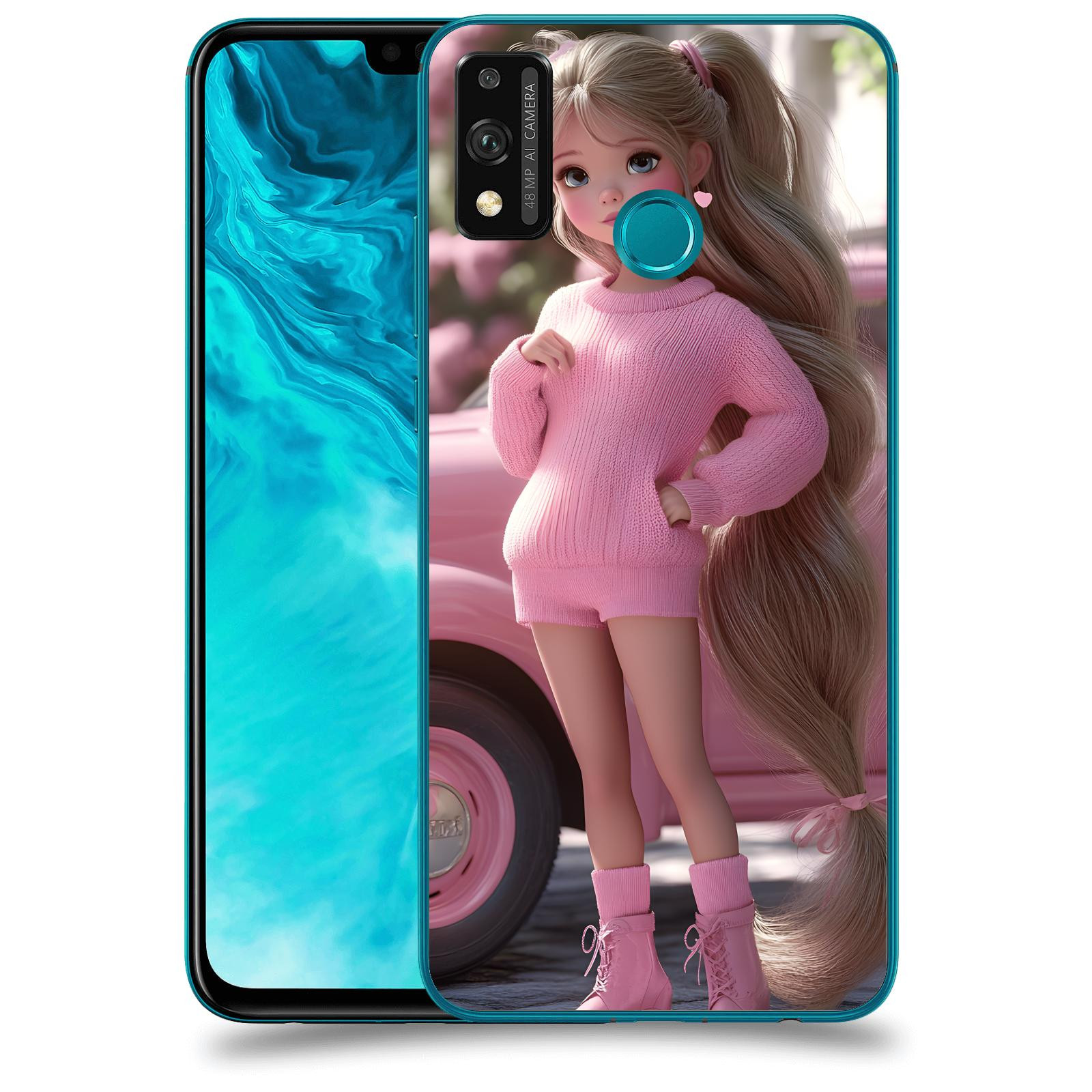 ACOVER Kryt na mobil Honor 9X Lite - Girl with pink car