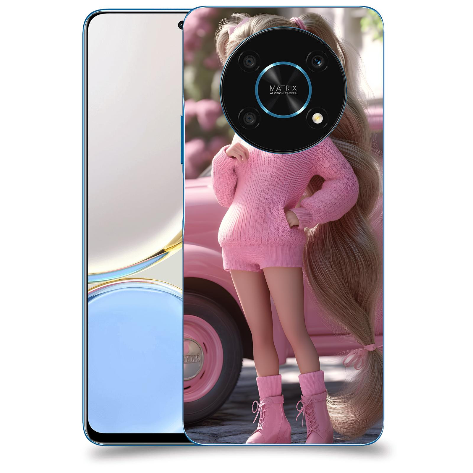 ACOVER Kryt na mobil Honor Magic 4 Lite 5G - Girl with pink car