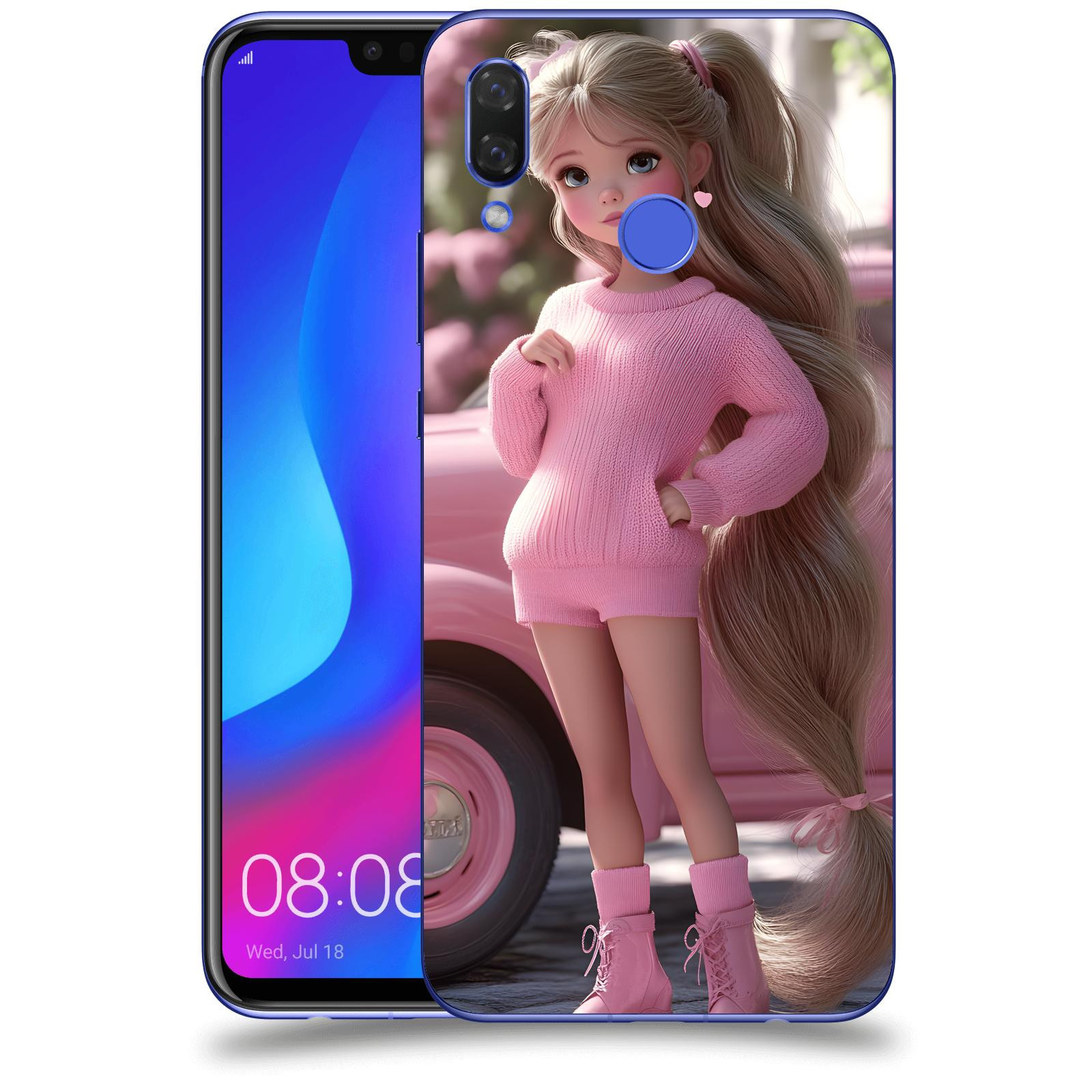 ACOVER Kryt na mobil Huawei Nova 3i - Girl with pink car