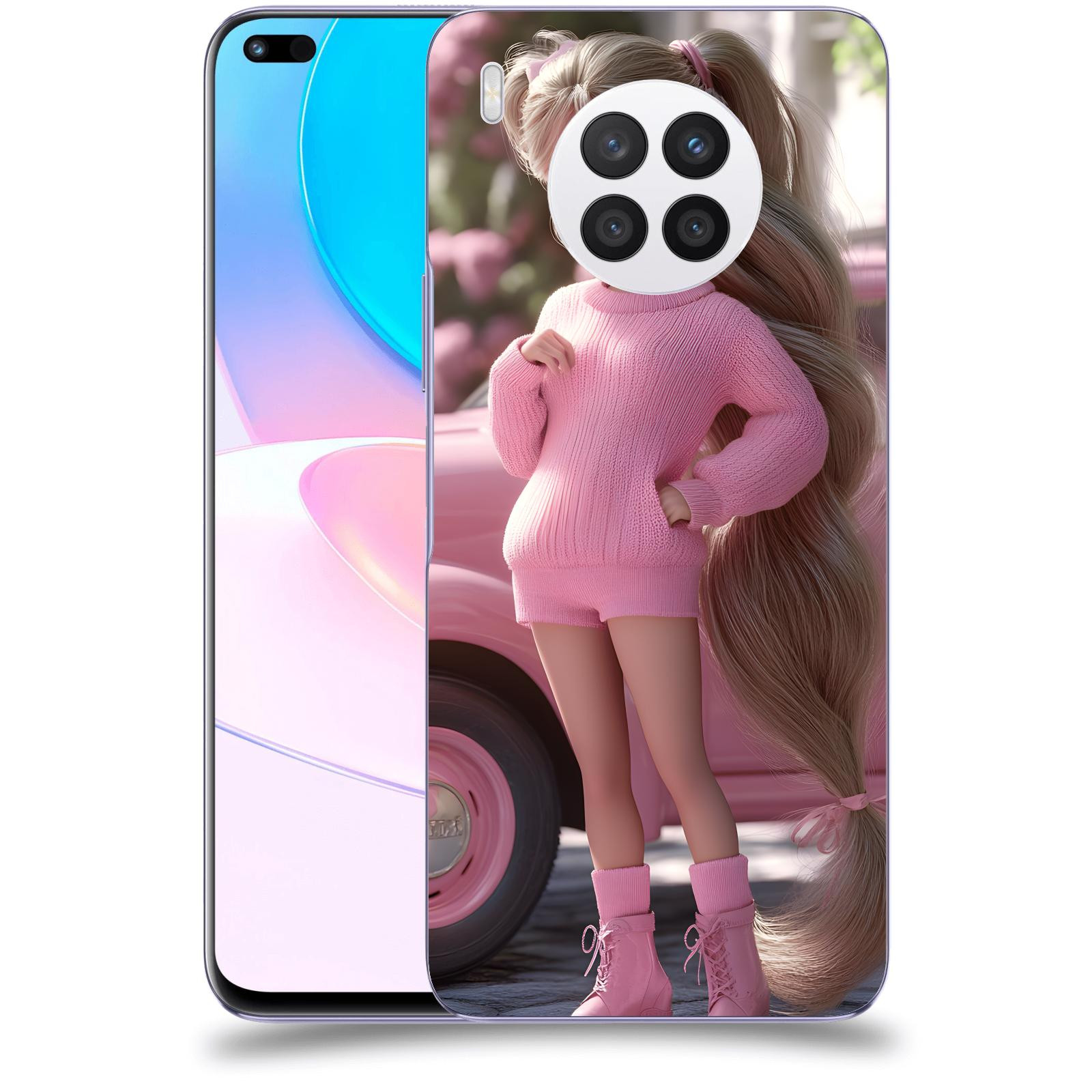 ACOVER Kryt na mobil Huawei Nova 8i - Girl with pink car
