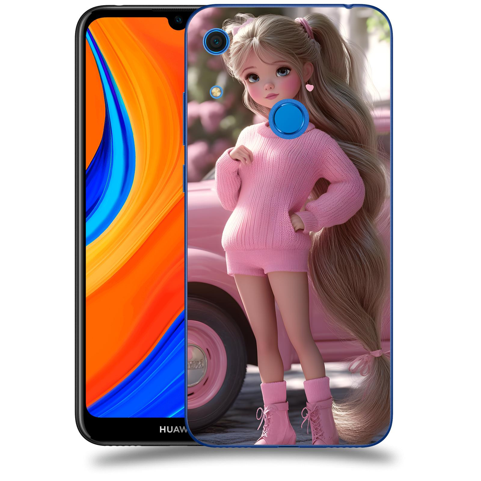 ACOVER Kryt na mobil Huawei Y6S - Girl with pink car
