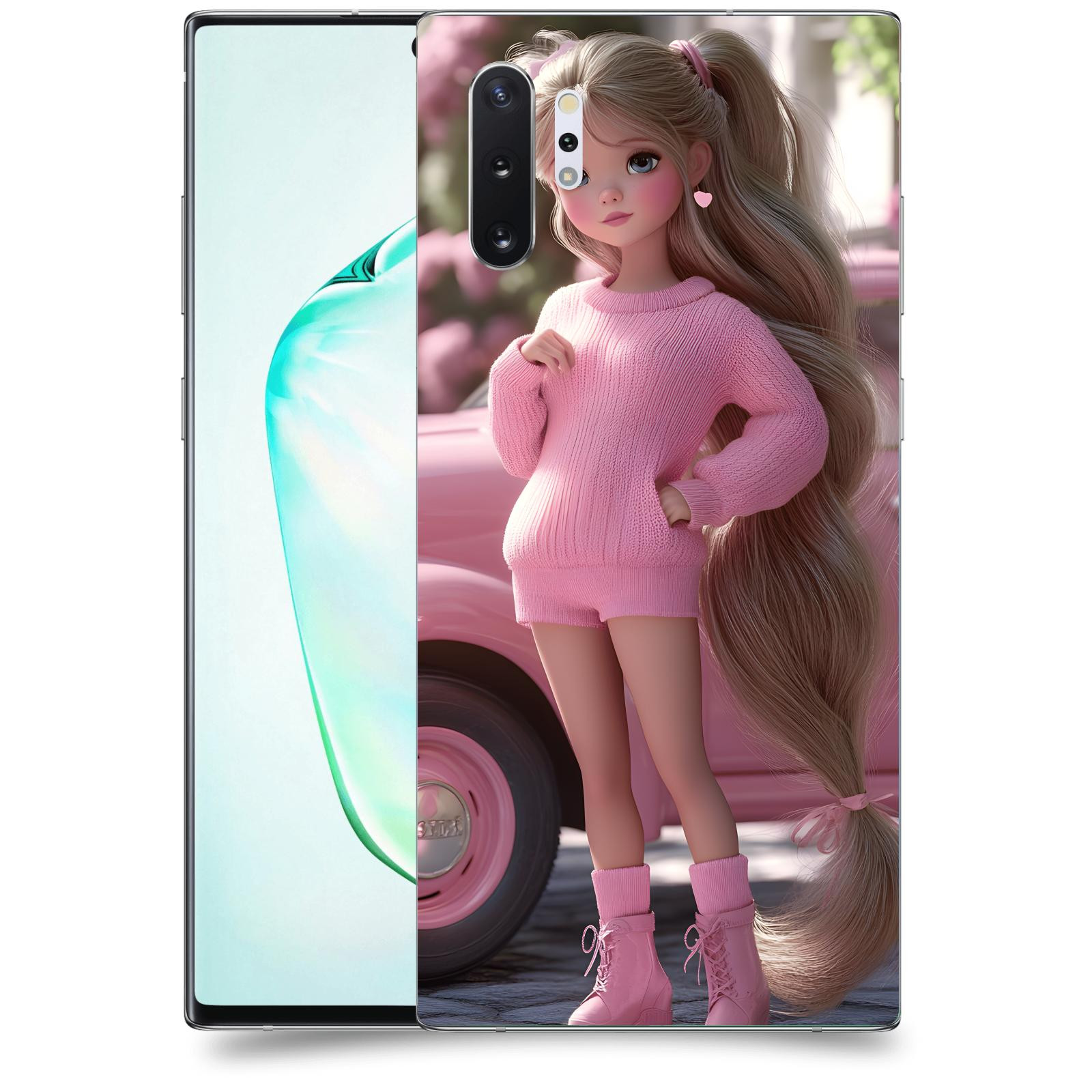 ACOVER Kryt na mobil Samsung Galaxy Note 10+ N975F - Girl with pink car