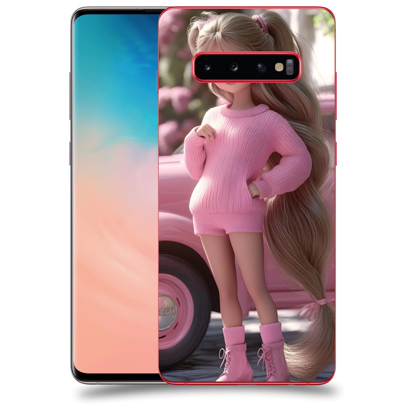 ACOVER Kryt na mobil Samsung Galaxy S10 Plus G975 - Girl with pink car