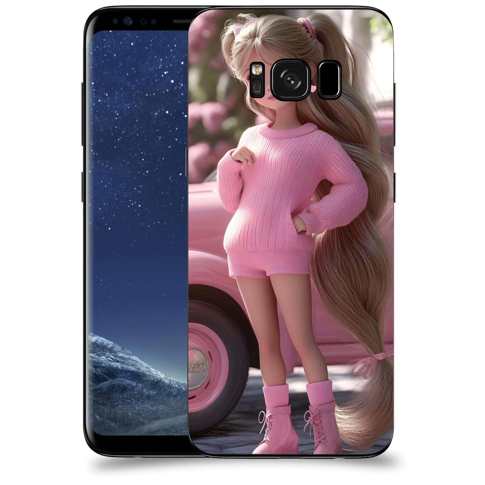 ACOVER Kryt na mobil Samsung Galaxy S8 G950F - Girl with pink car