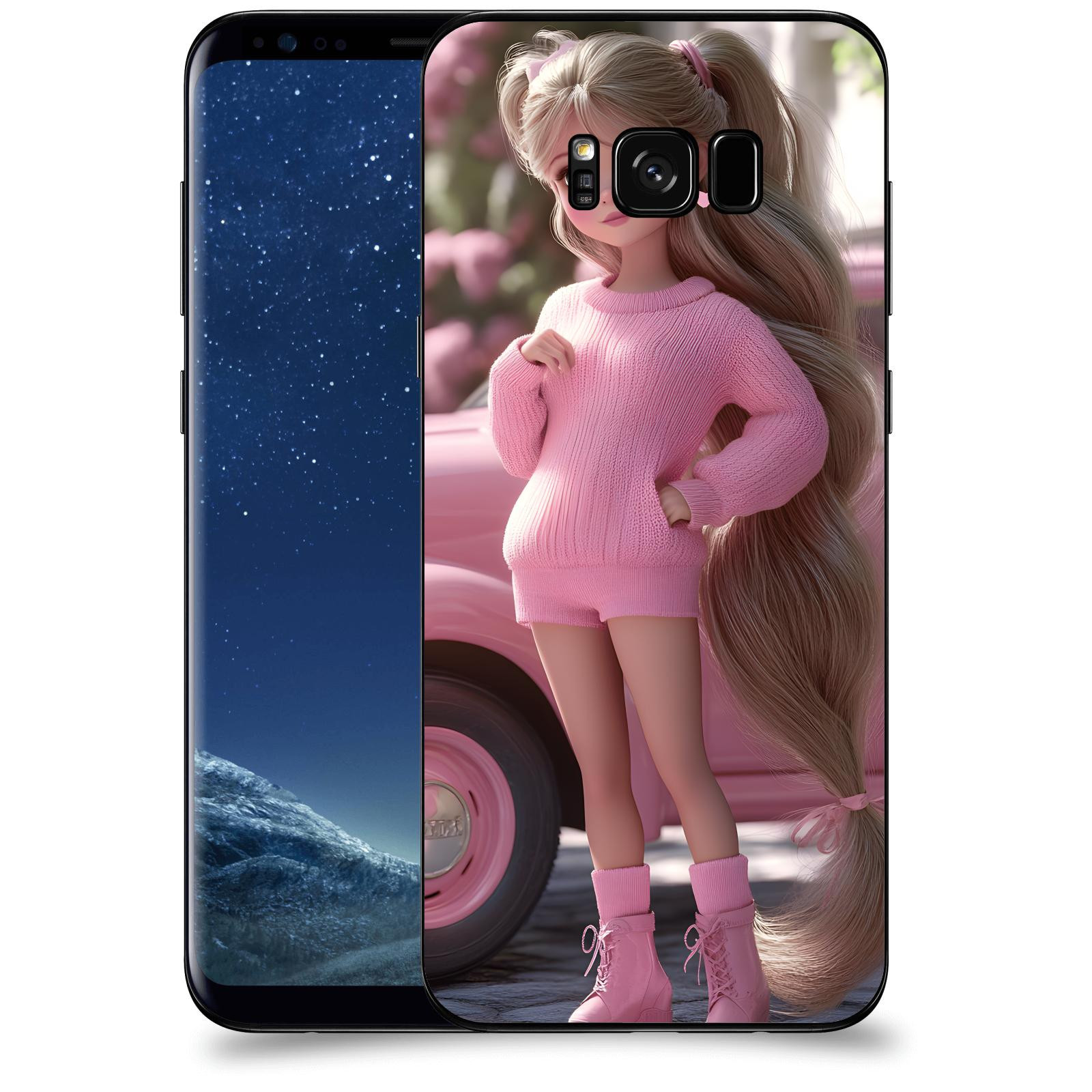 ACOVER Kryt na mobil Samsung Galaxy S8+ G955F - Girl with pink car