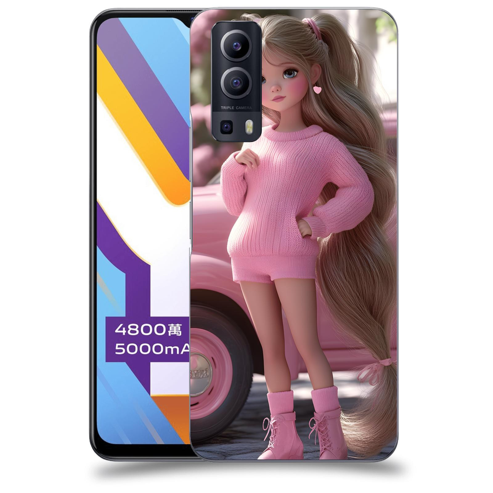 ACOVER Kryt na mobil Vivo Y52 5G - Girl with pink car
