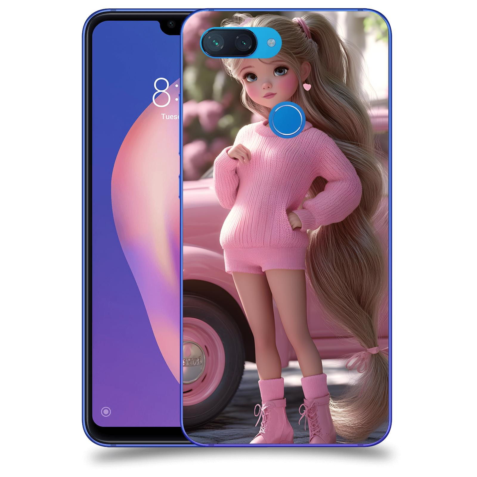 ACOVER Kryt na mobil Xiaomi Mi 8 Lite - Girl with pink car
