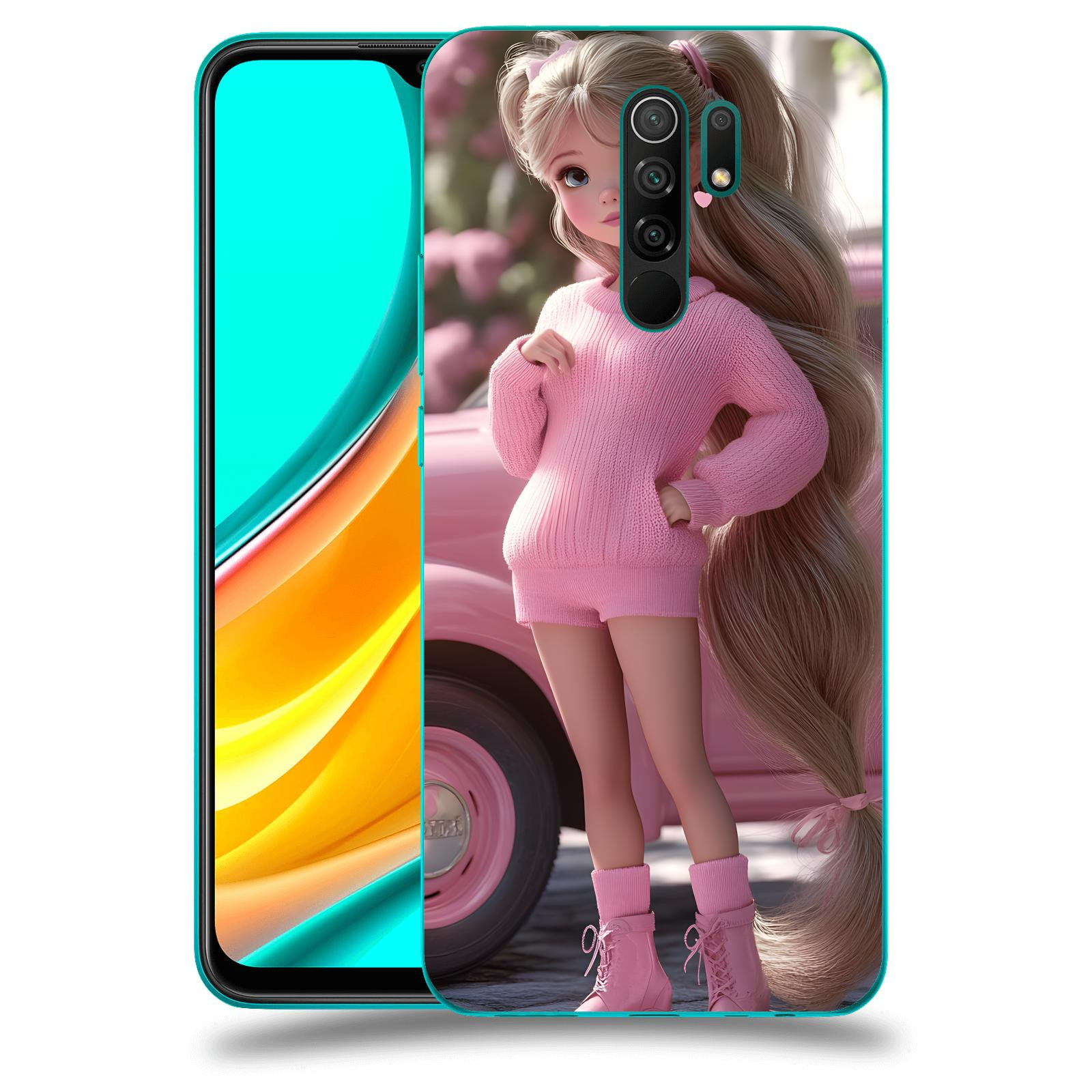 ACOVER Kryt na mobil Xiaomi Mi 9 - Girl with pink car