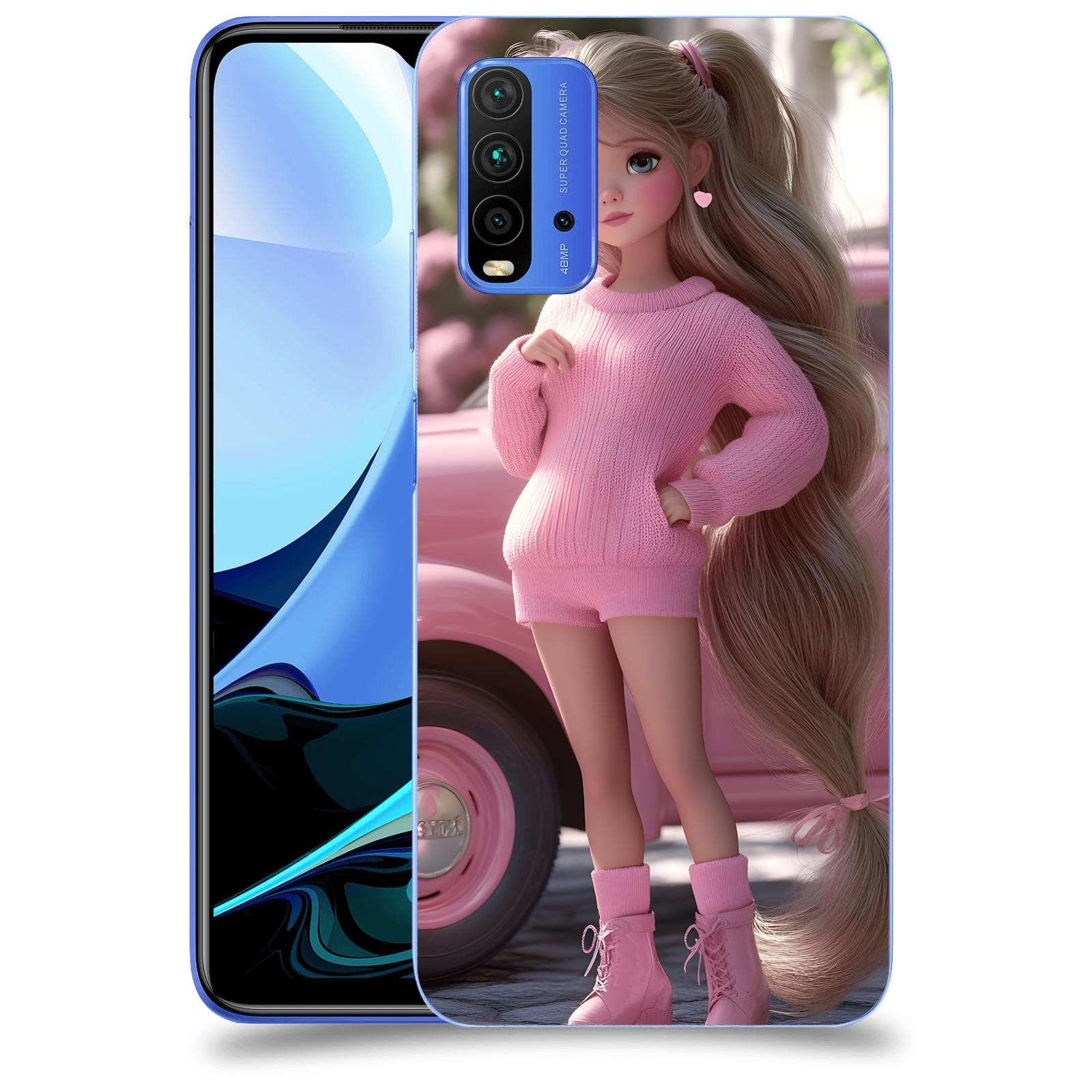 ACOVER Kryt na mobil Xiaomi Mi 9T (Pro) - Girl with pink car