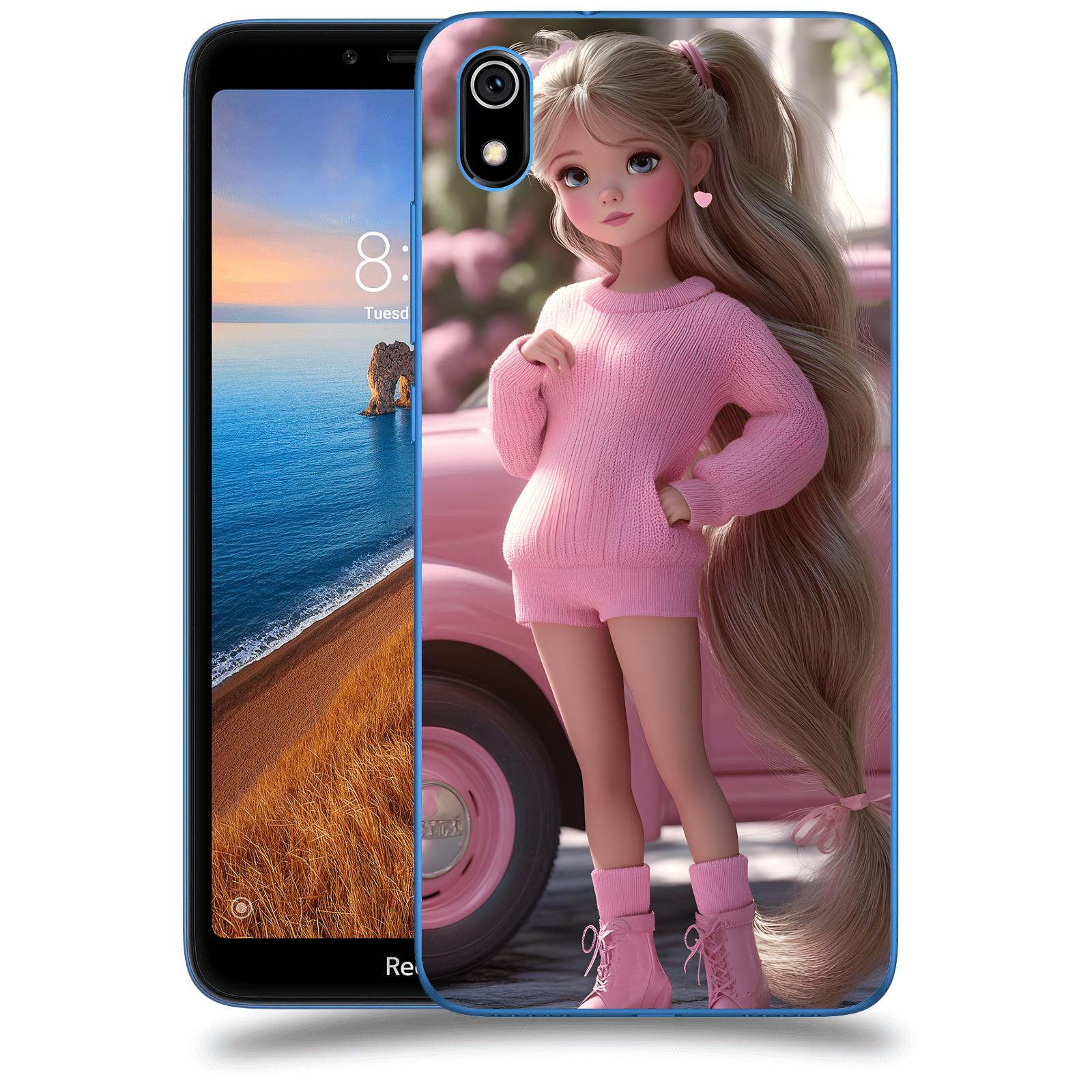 ACOVER Kryt na mobil Xiaomi Redmi 7A - Girl with pink car
