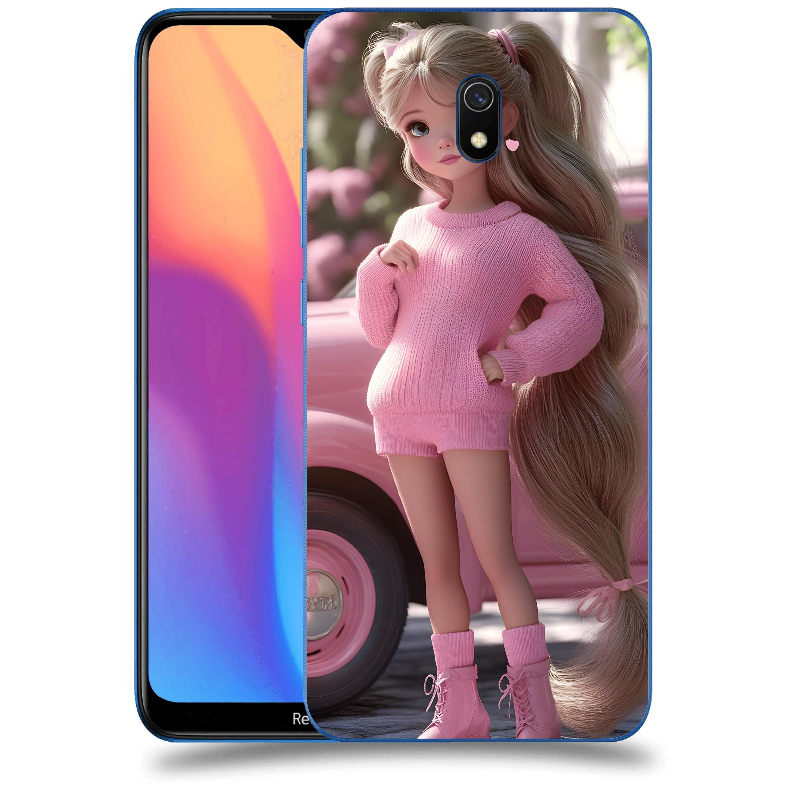 ACOVER Kryt na mobil Xiaomi Redmi 8A - Girl with pink car