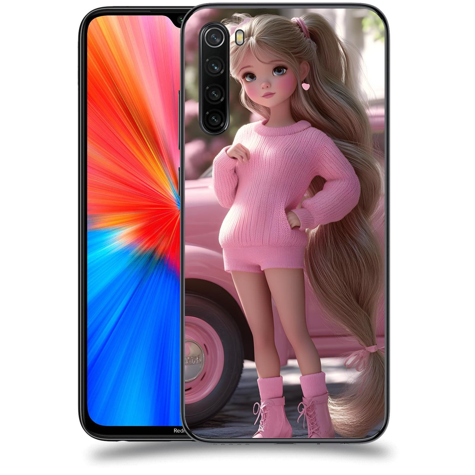 ACOVER Kryt na mobil Xiaomi Redmi Note 8 - Girl with pink car