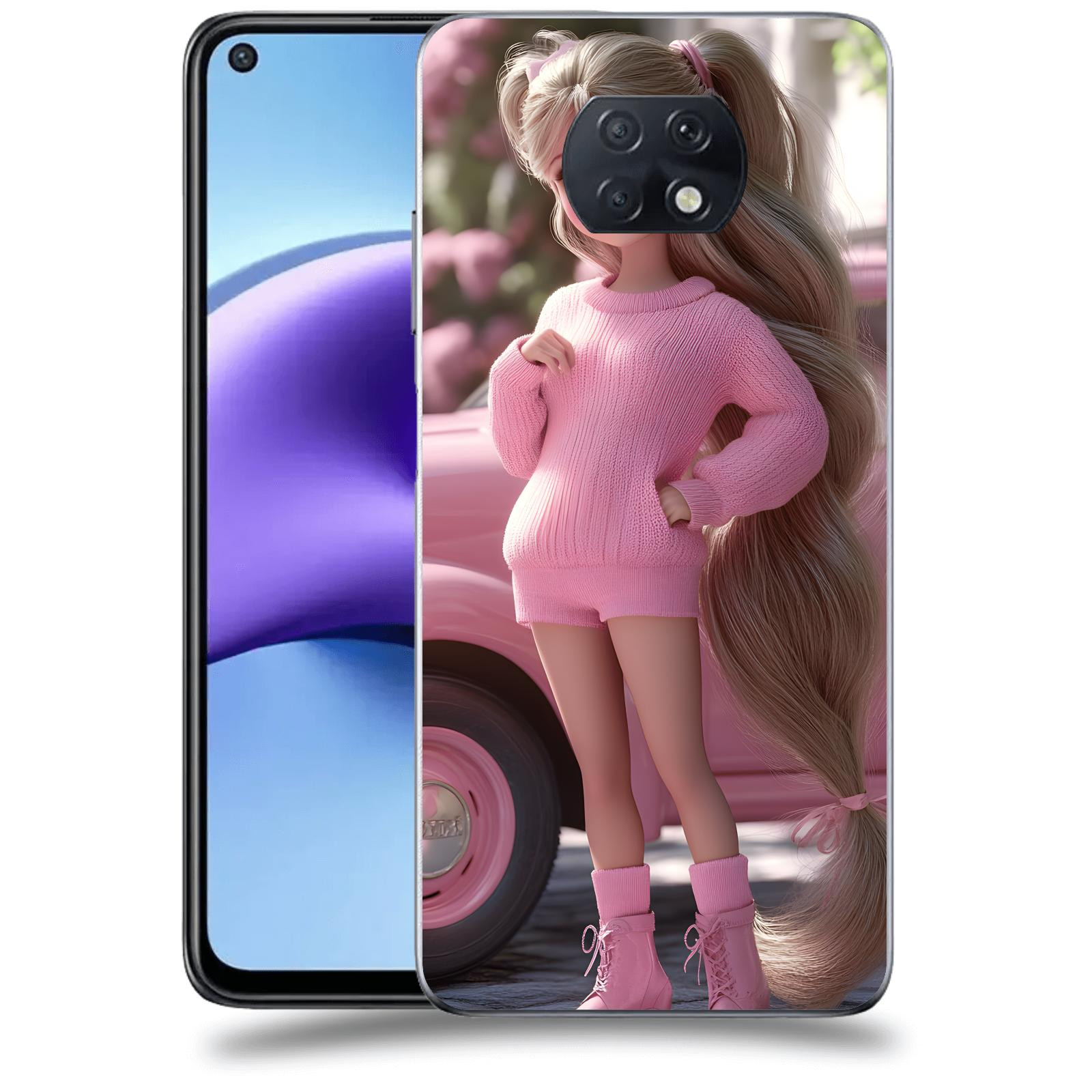ACOVER Kryt na mobil Xiaomi Redmi Note 9T - Girl with pink car