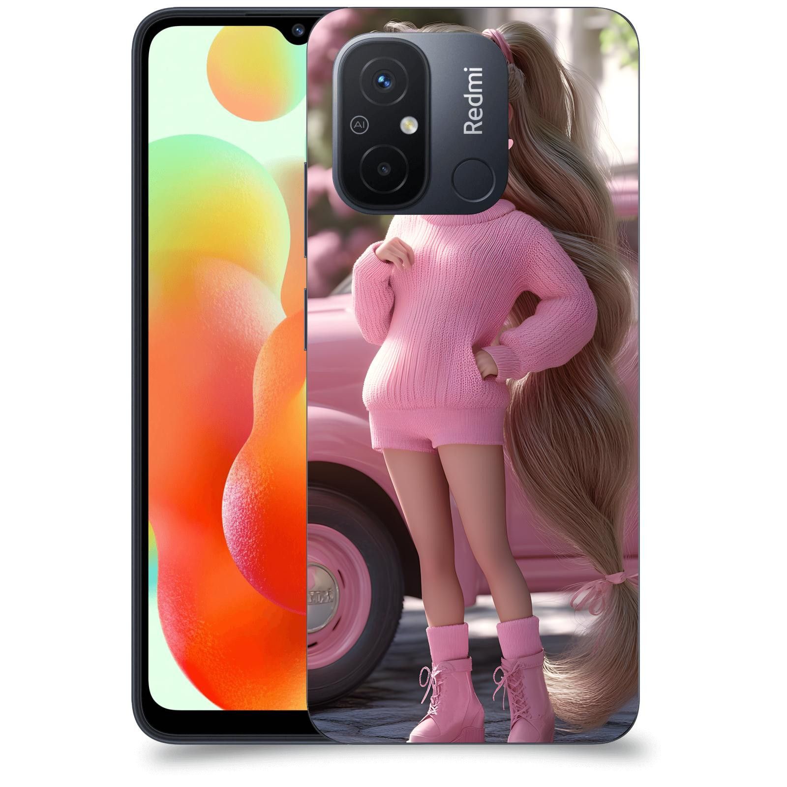 ACOVER Kryt na mobil Xiaomi Redmi 12C - Girl with pink car