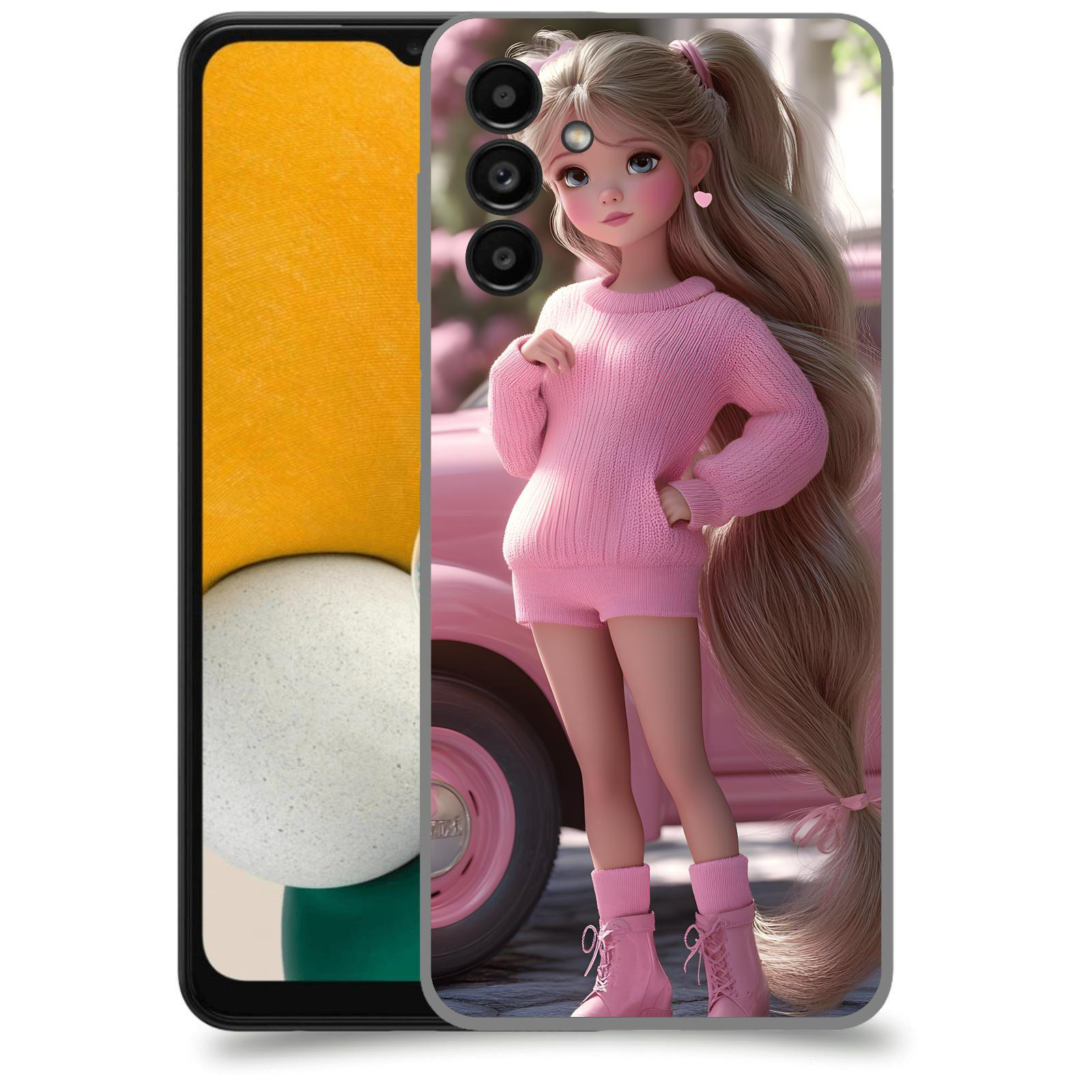 ACOVER Kryt na mobil Samsung Galaxy A13 5G A136B - Girl with pink car