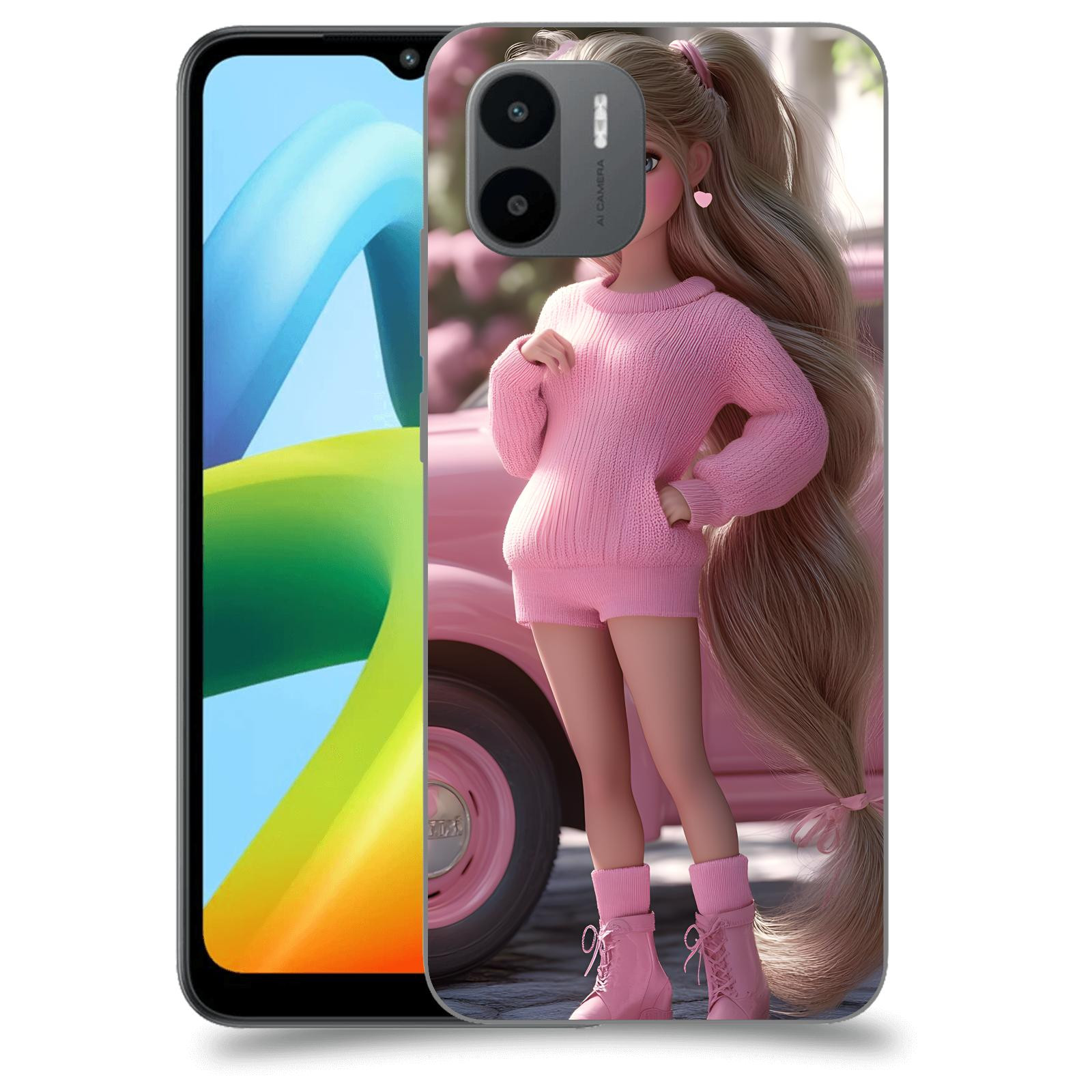 ACOVER Kryt na mobil Xiaomi Redmi A1+ - Girl with pink car