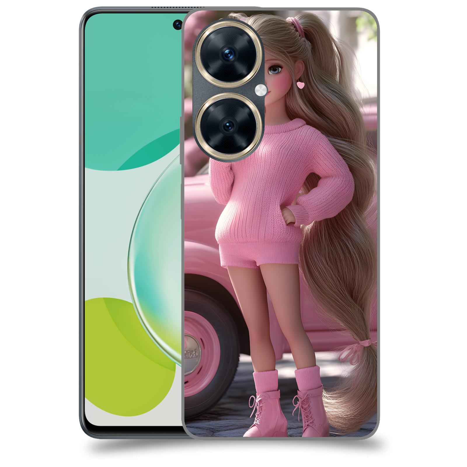 ACOVER Kryt na mobil HUAWEI Nova 11 - Girl with pink car