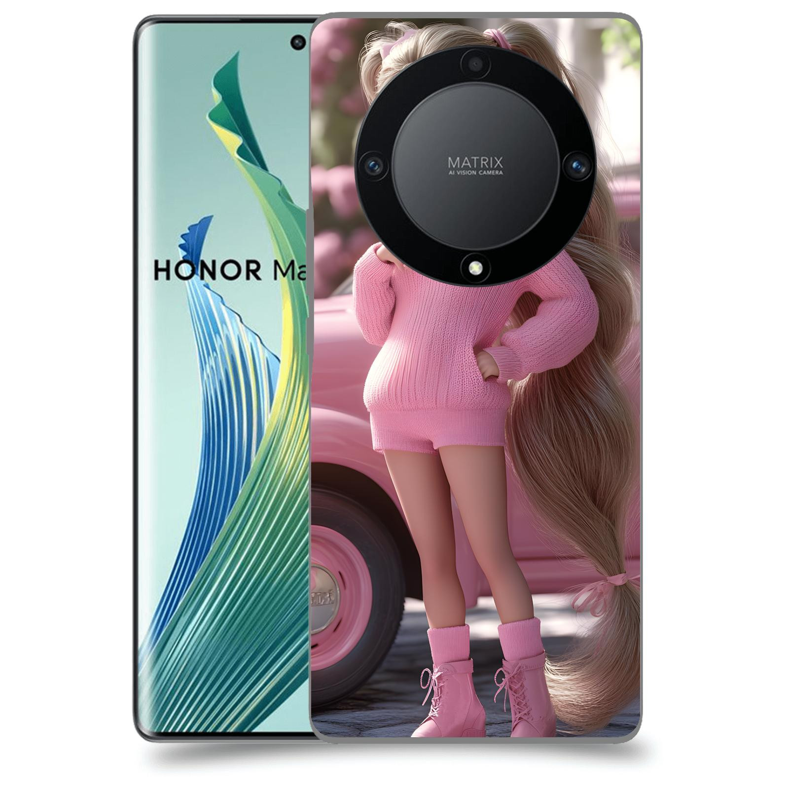 ACOVER Kryt na mobil Honor 90 Lite - Girl with pink car