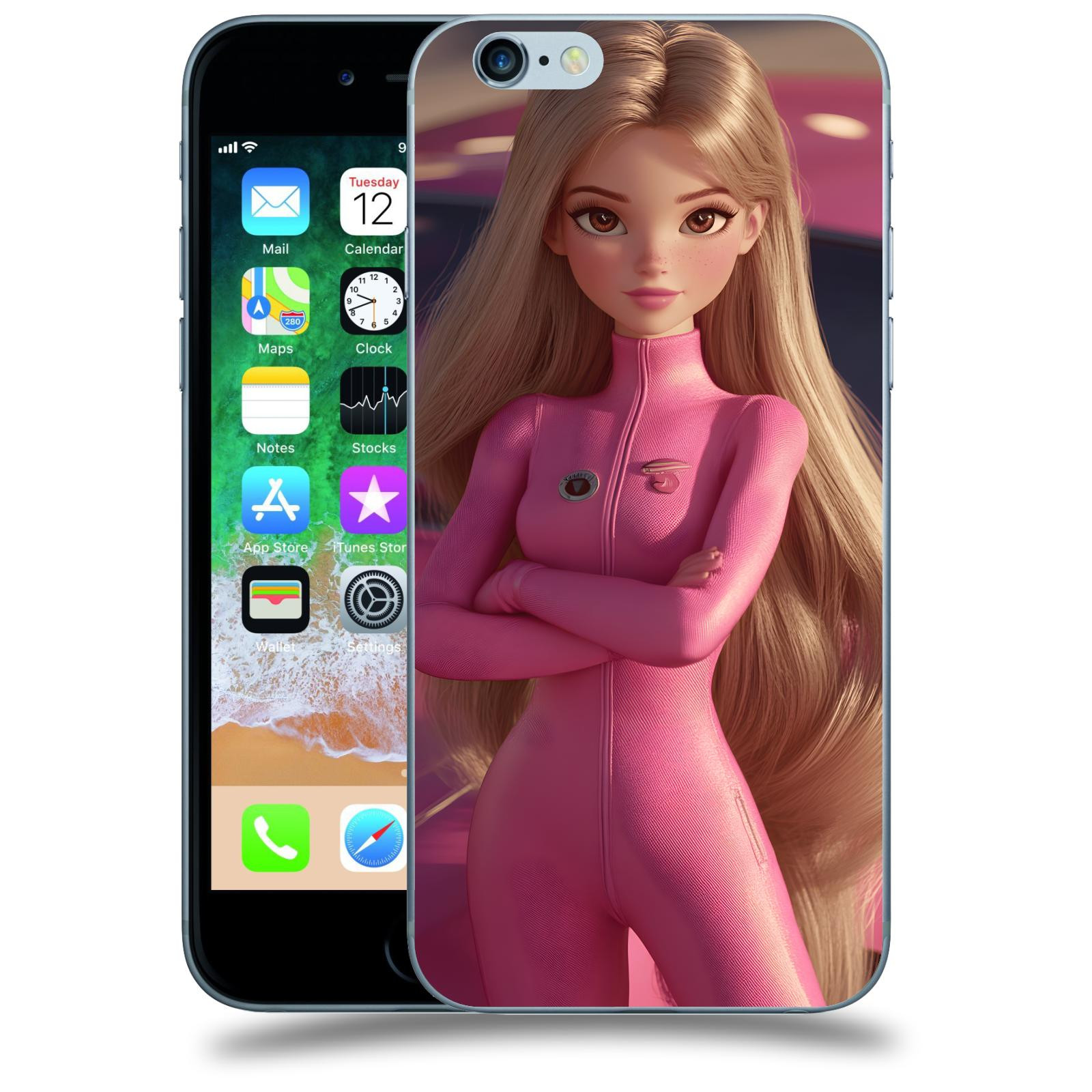 ACOVER Kryt na mobil Apple iPhone 6/6S - Pink girl