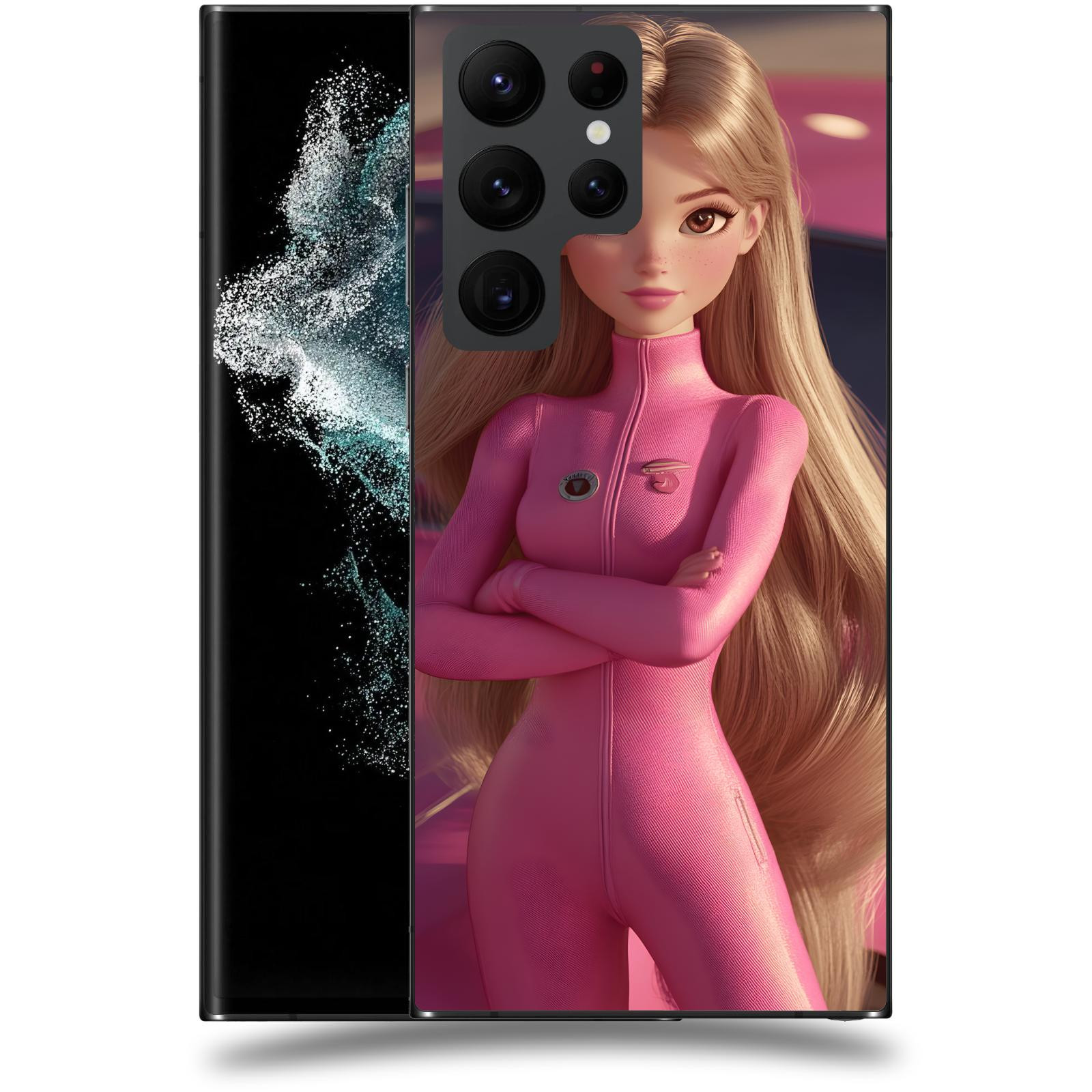 ACOVER Kryt na mobil Samsung Galaxy S22 Ultra 5G - Pink girl