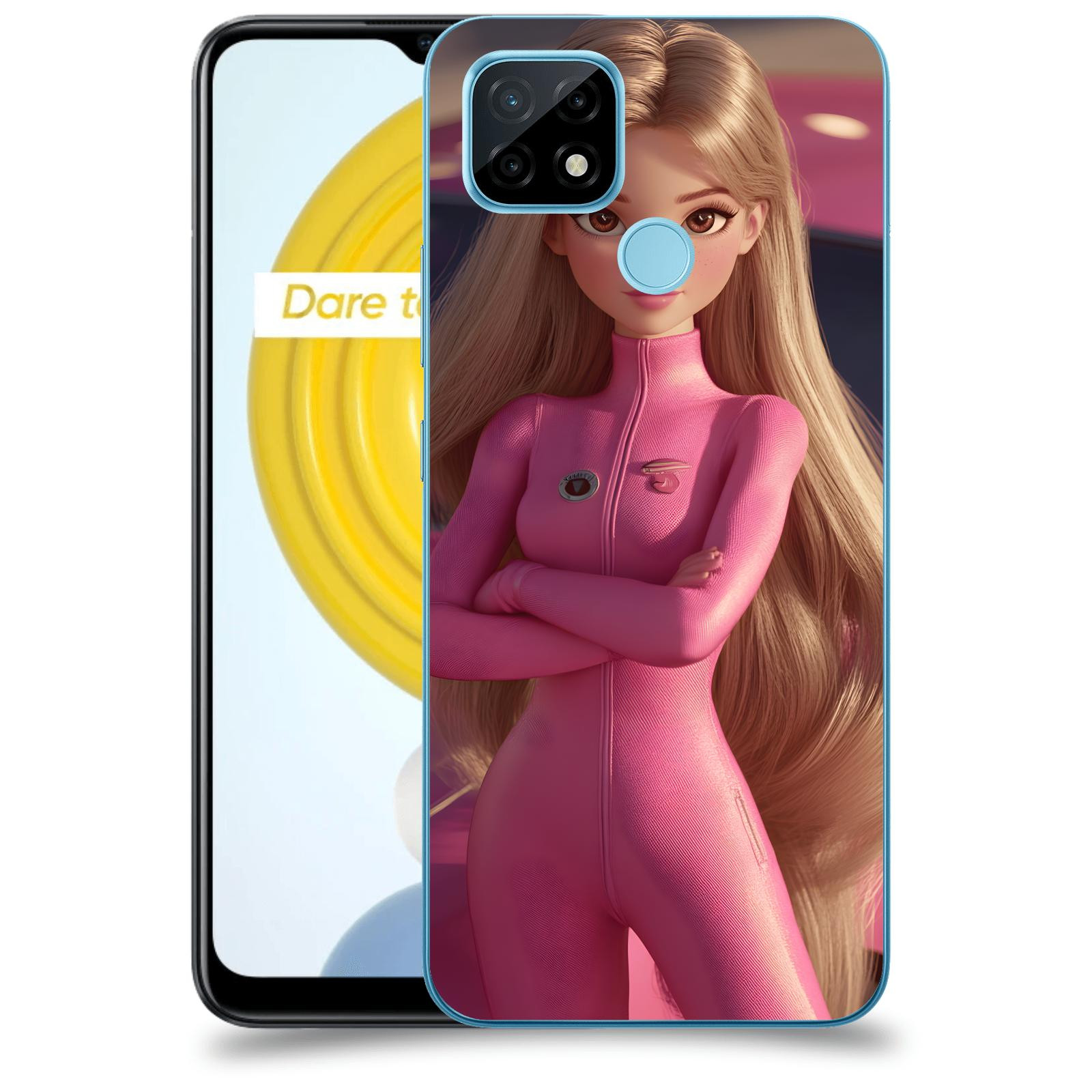 ACOVER Kryt na mobil Realme C21 - Pink girl