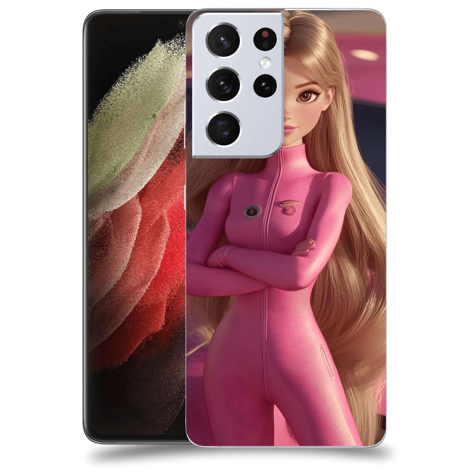 ACOVER Kryt na mobil Samsung Galaxy S21 Ultra 5G G998B - Pink girl