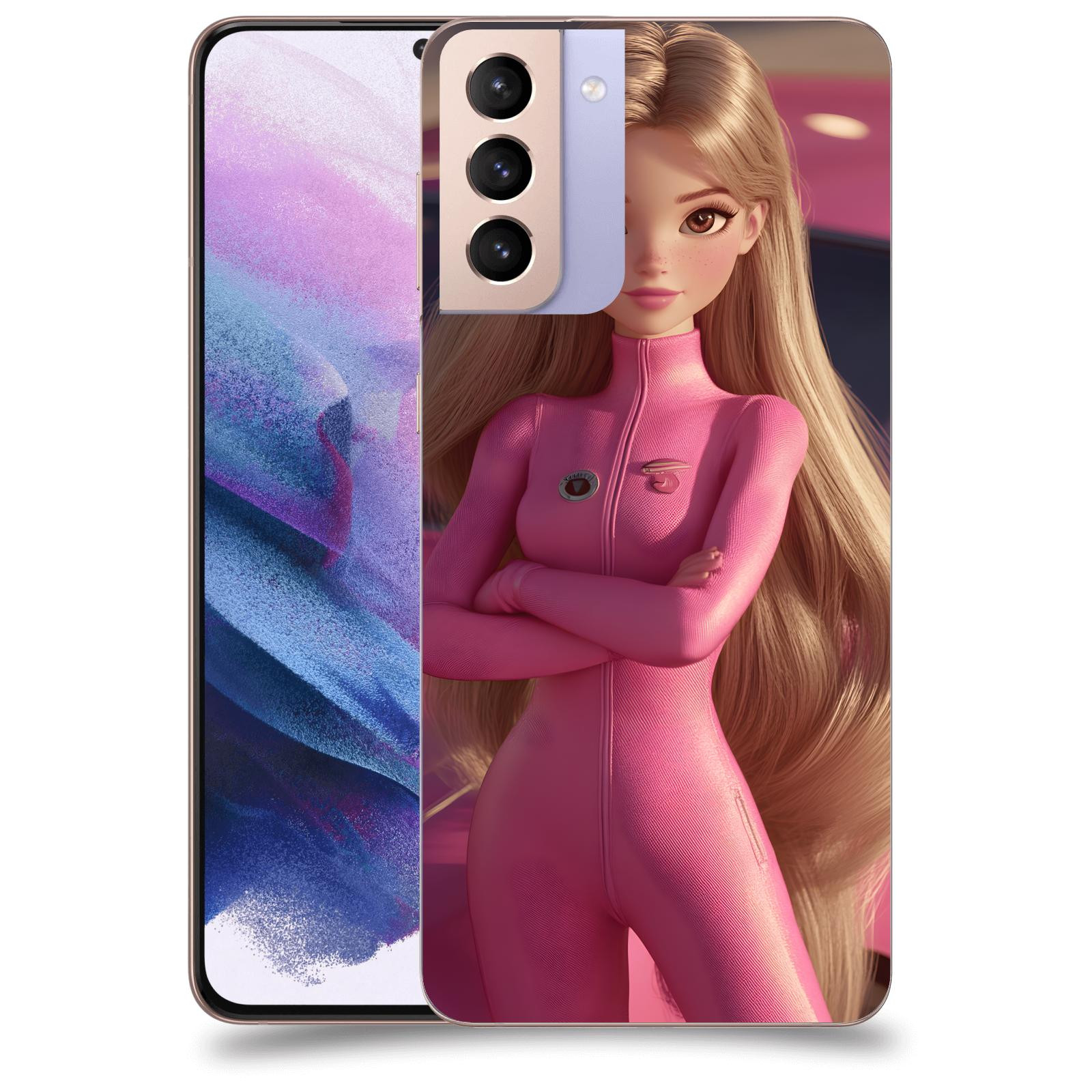 ACOVER Kryt na mobil Samsung Galaxy S21+ G996F - Pink girl