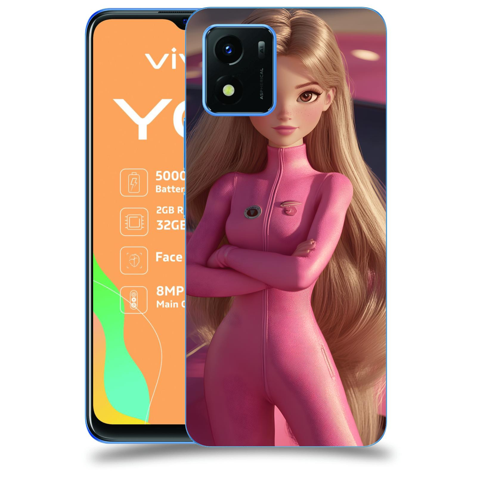 ACOVER Kryt na mobil Vivo Y01 - Pink girl